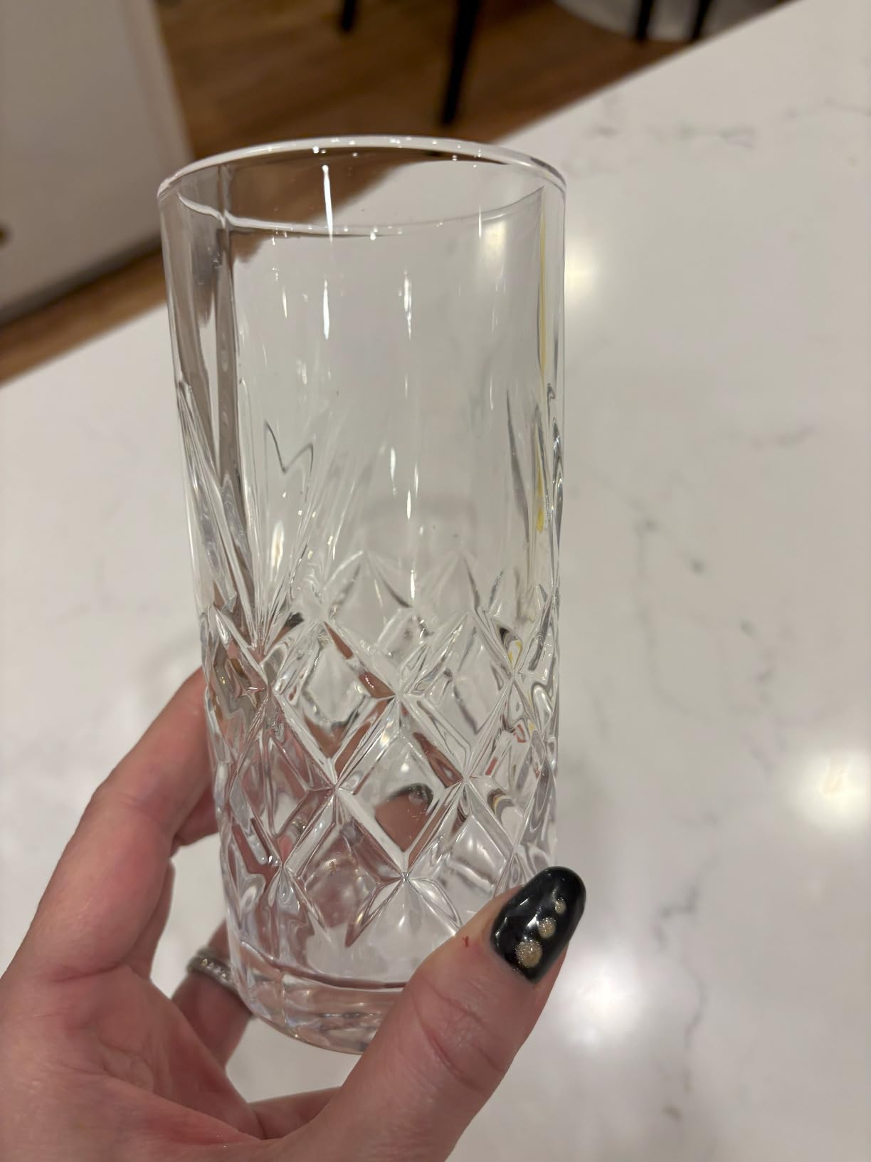 Royalty Art Whiskey Glasses - Set of 4 Premium Crystal Tumblers with The Distinctive Kinsley Design - Perfect for Bourbon, Scotch, Whiskey, and Cocktails, 10.6 oz customer photo 2