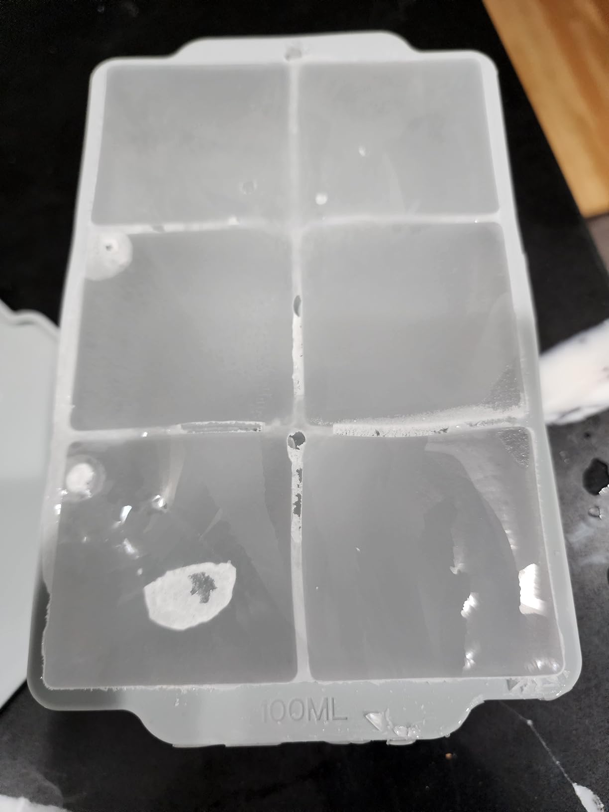 Nax Caki Large Ice Cube Tray with Lid, Stackable Big Silicone Square Ice Cube Mold for Whiskey Cocktails Bourbon Soups Frozen Treats, Easy Release BPA Free customer photo 2