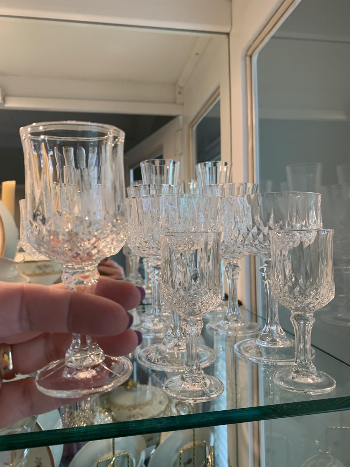 Cordial Glasses With Stem - Sherry, Port, Crystal Shot, Limoncello - 1.75 oz (Set of 6) customer photo 2
