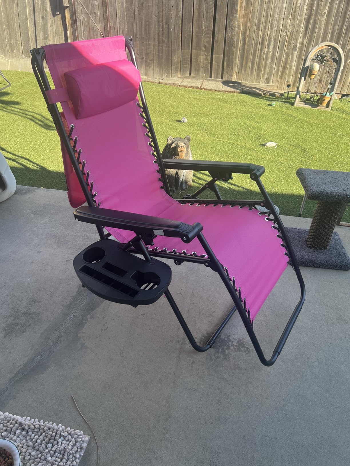 Best Choice Products Folding Zero Gravity Outdoor Recliner Patio Lounge Chair w/Adjustable Canopy Shade, Headrest, Side Accessory Tray, Textilene Mesh - Ice Gray customer photo 1