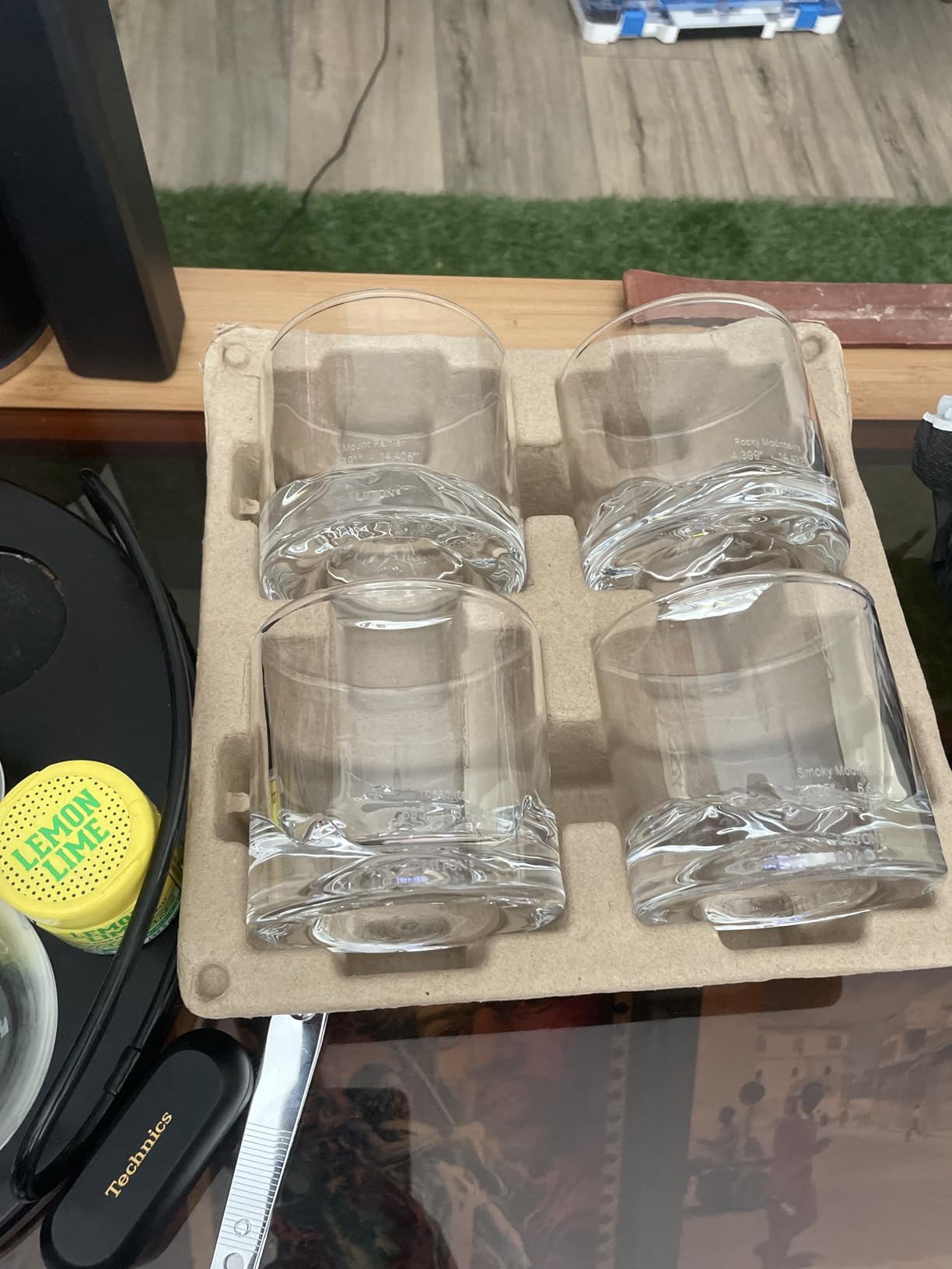 LIITON Grand Canyon Heavy Crystal Whiskey Glasses Gift Set of 2, Thick Freezable Bourbon Glass 1lb Each, Premium Whiskey Gifts for Men, Frozen Crystal Chills Cocktails, 10 oz customer photo 2