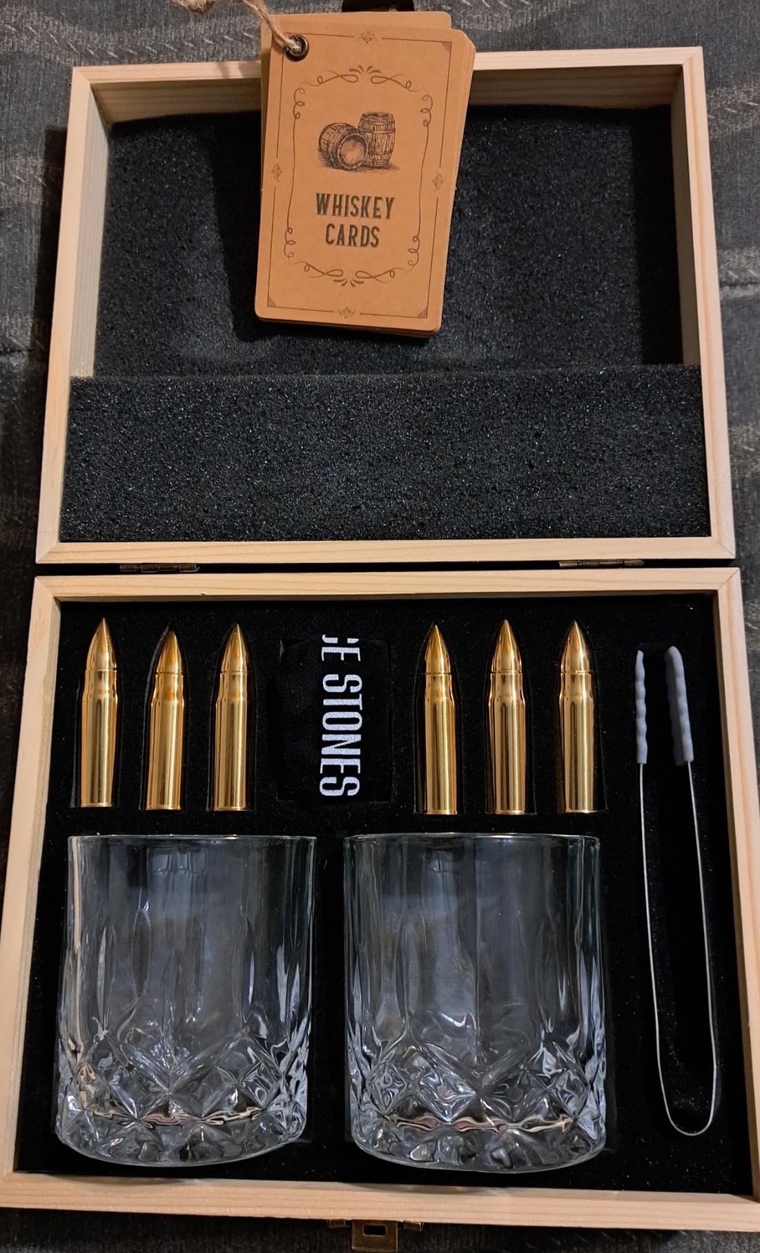 Oaksea Whiskey Stones Gifts Set for Men Dad Him, Reusable Stainless Steel Ice Cubes for Drinking, Fathers Day Anniversary Birthday Gifts for Husband Boyfriend Brother, Bourbon Man Cave Cool Stuff customer photo 2