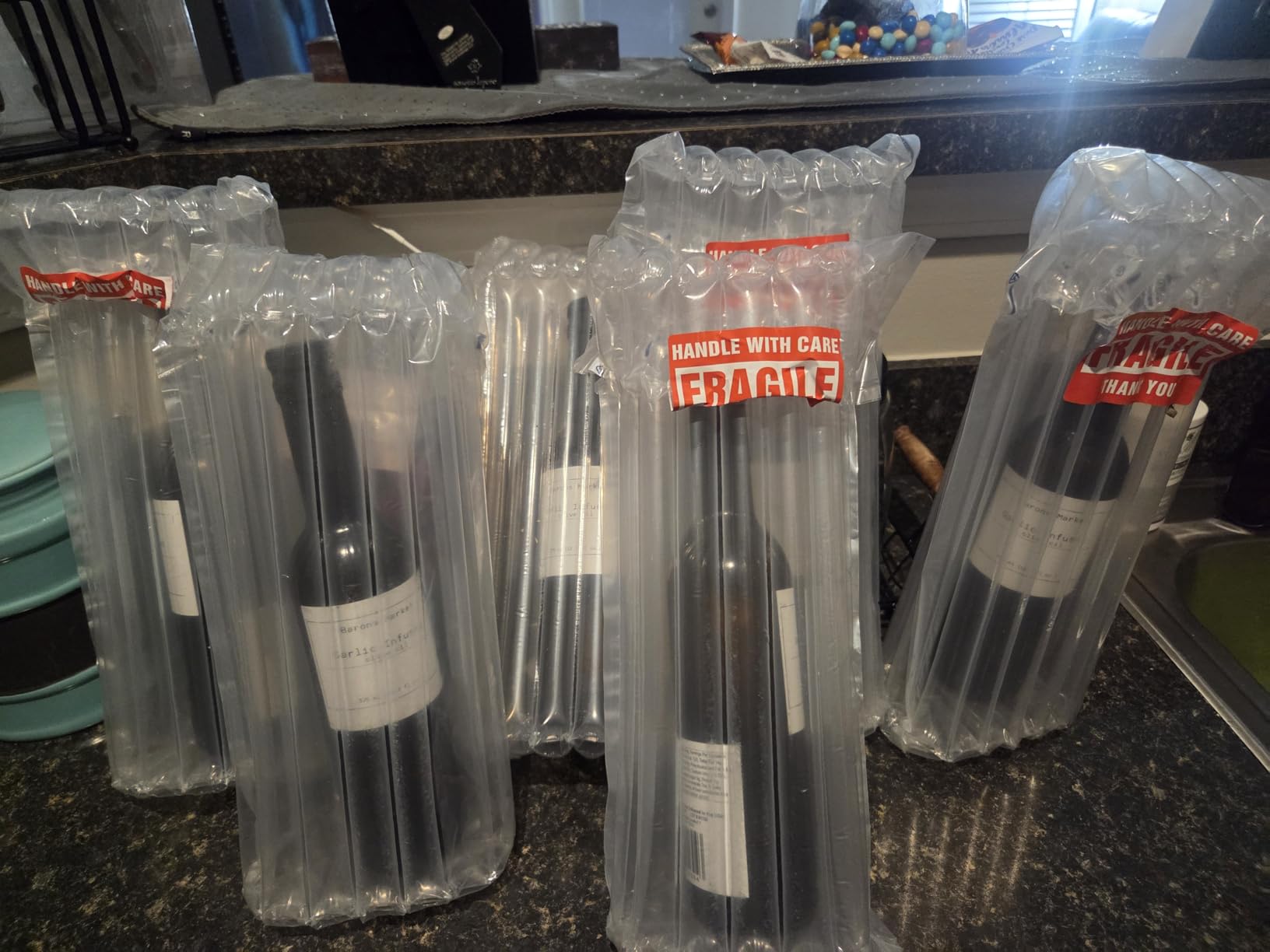Wine Bottle Travel Protector Bags, Conilly 10 Packs Inflatable Air Column Packaging Bubble Bag with Free Inflator Pump, Reusable Wine Bottle Protector, Safe Choice for Wine Transportation customer photo 1