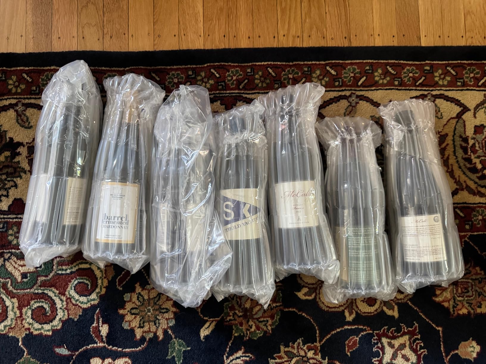 Wine Bottle Travel Protector Bags, Conilly 10 Packs Inflatable Air Column Packaging Bubble Bag with Free Inflator Pump, Reusable Wine Bottle Protector, Safe Choice for Wine Transportation customer photo 2