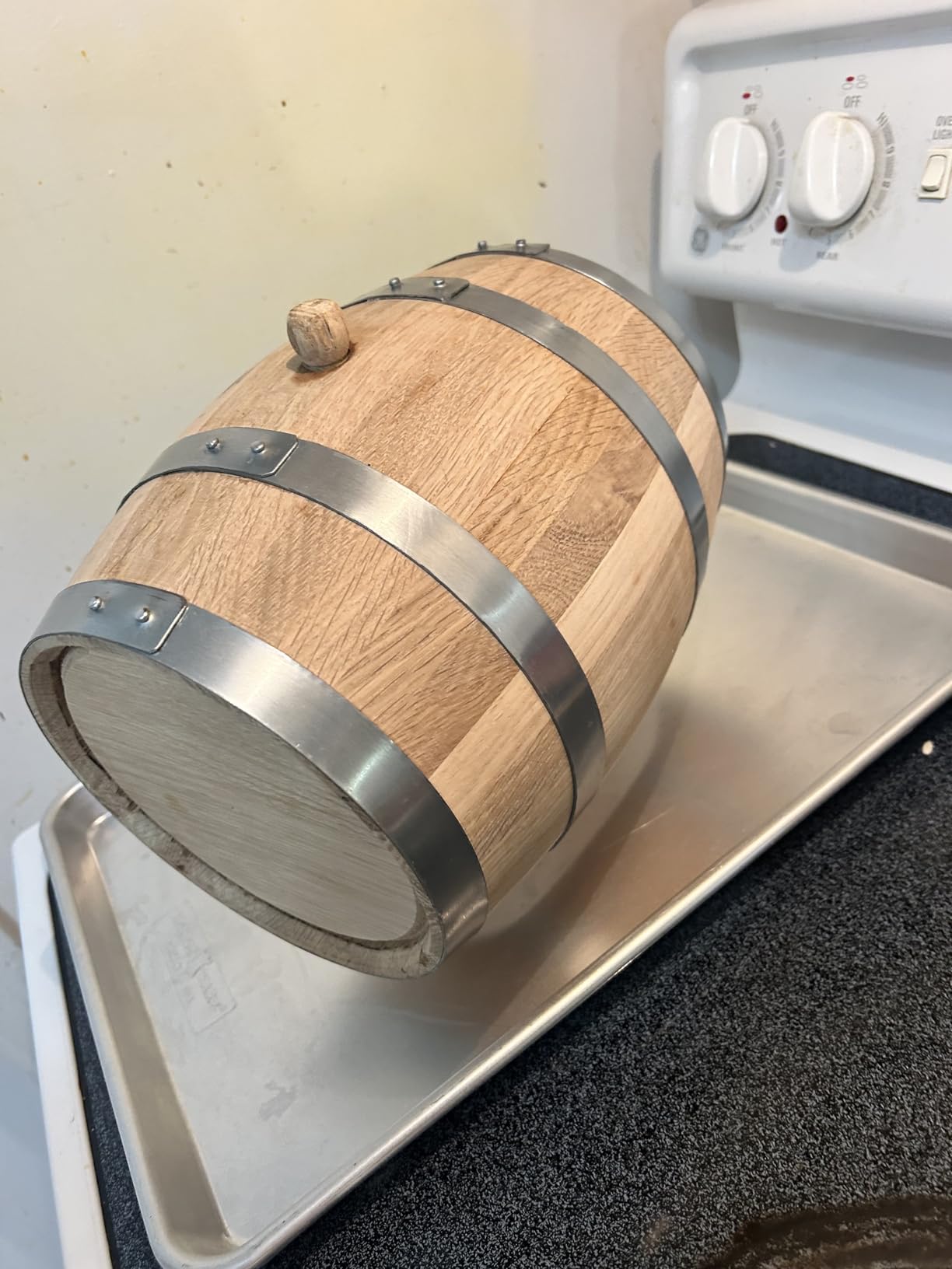 1 Gallon Oak Barrel - Wooden Whiskey Barrel Wine Barrel (5 Liter) - For The Home Brewer, Alcohol Distiller, Wine Maker - New American Oak Barrels for Aging Whiskey, Bourbon, Mead (HERITAGE SERIES) customer photo 2