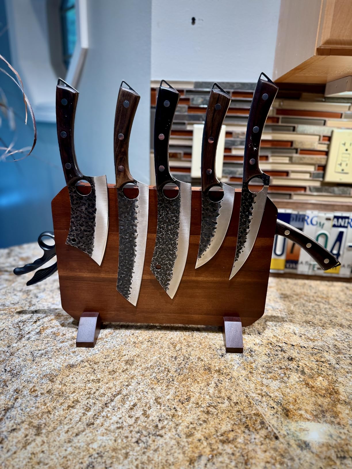 DRGSKL Serbian Chef Knife Set - 10 PCS Hand Forged Butcher Knife Set with Bag - High Carbon Steel Kitchen Knives - Meat Cleaver Viking Boning Knives for Brisket Trimming - Gifts for Men and Women customer photo 1