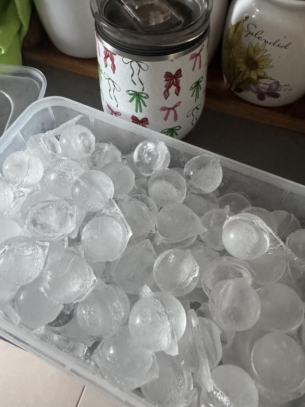 Ice Cube Tray with Lid and Bin - Round Ice Cube Trays for Freezer, BPA-Free Food-Grade Ice Mold, Stackable Ice Ball Maker, Iced Bucket Kits, Circle Ice Tray for Cocktails, Whiskey, Coffee, and Drinks customer photo 1
