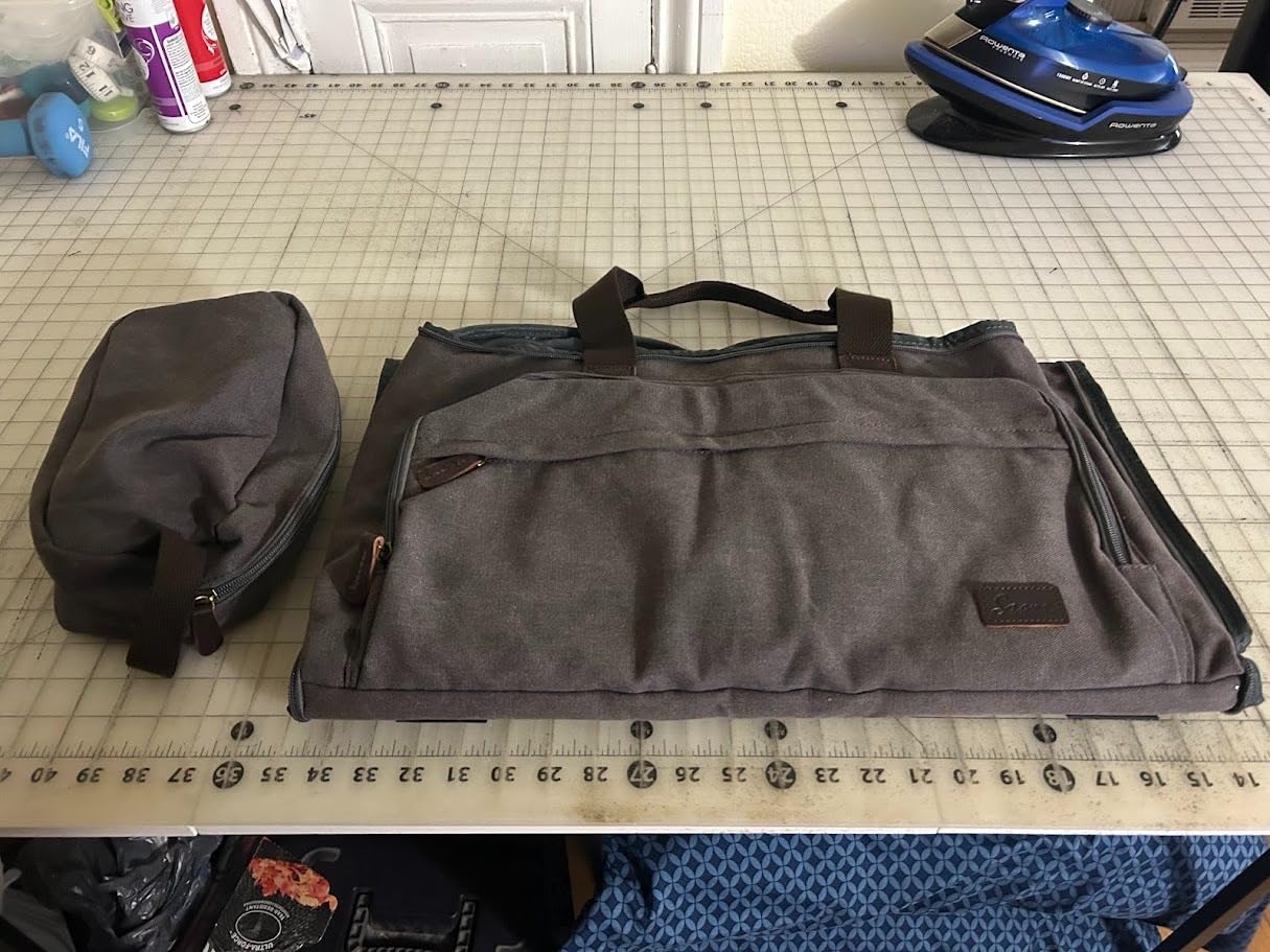 Carry On Garment Bag for Travel Convertible Duffle Bags for Men Women 2 in 1 Hanging Suitcase Business with Toiletry Bag customer photo 2