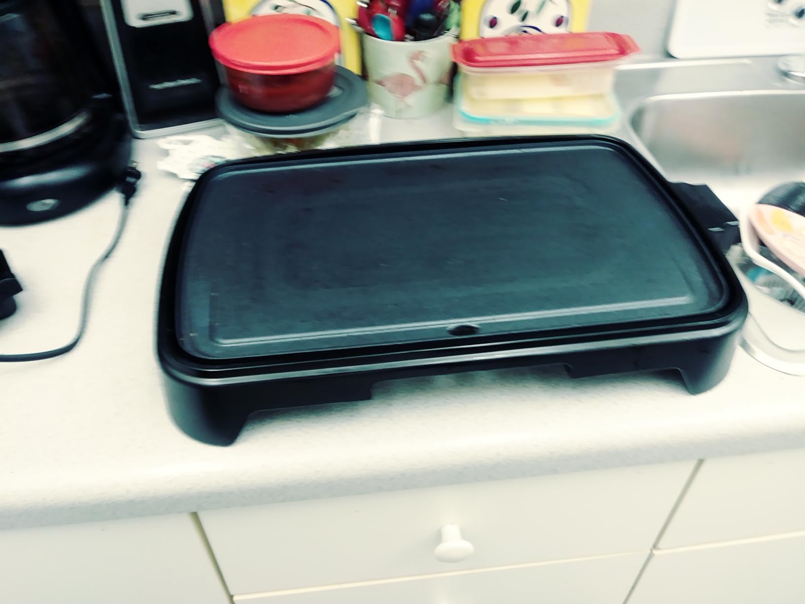 Chefman XL Electric Griddle with Removable Temperature Control, Immersible Flat Top Grill, Nonstick Extra Large Cooking Surface, Slide Out Drip Tray, 10 x 20 Inch customer photo 2