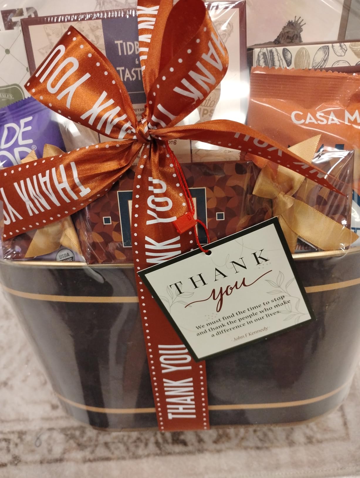 Broadway Basketeers Thank You Gift Basket Send Your Appreciation with This Beautiful Display Basket. Enjoy the Large Assortment of Sweets and Savory Treats, Perfect for Mom Dad Friends customer photo 1