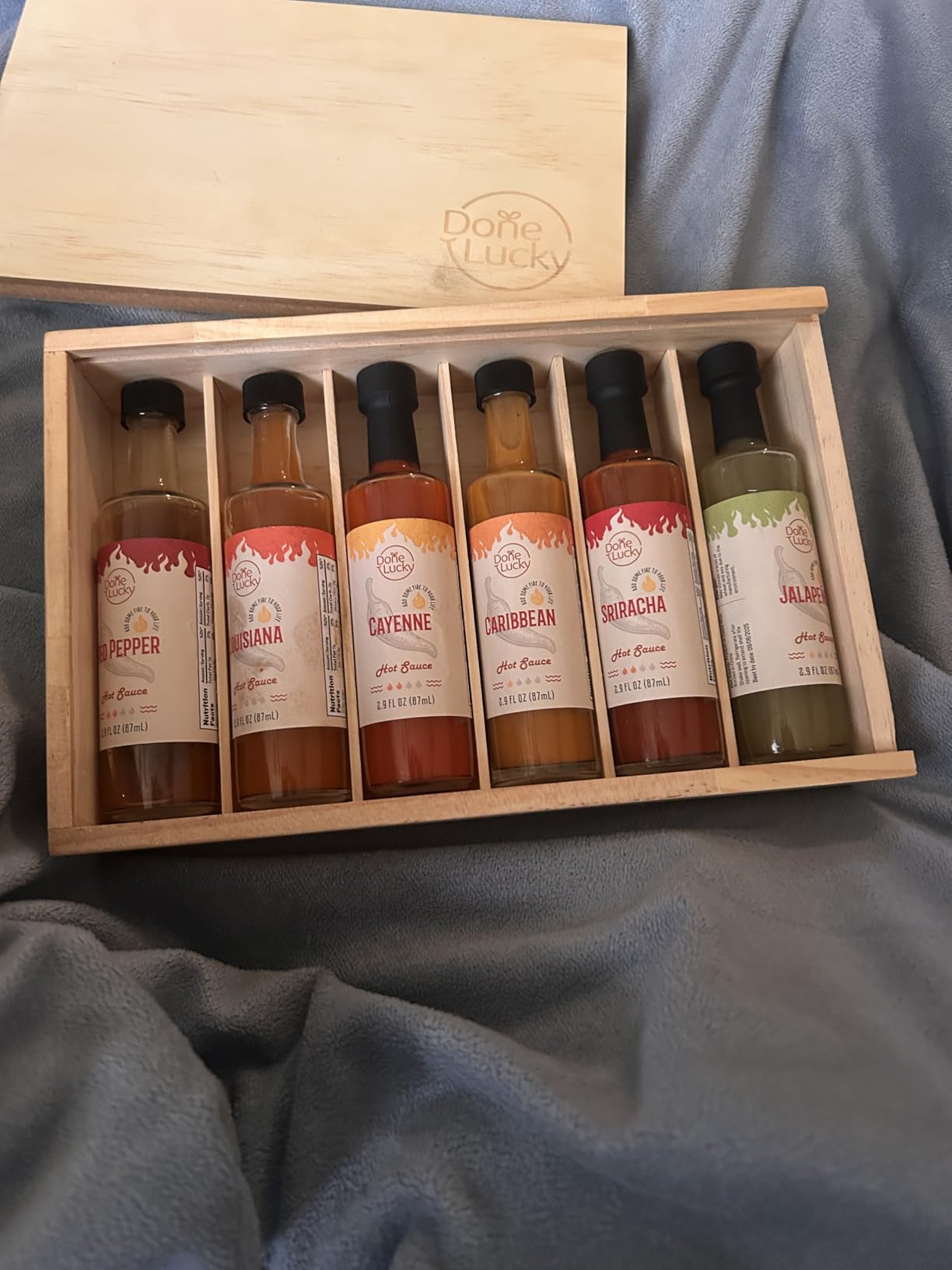 Hot Sauce Gift Set (6 Pack) - Hot Sauce Variety Pack in Premium Wooden Box - Great Gift for Birthday, Christmas, Father's Day for Men, Him, Her, Dad, Mom - Unique Gift Set (Set of 6) customer photo 1