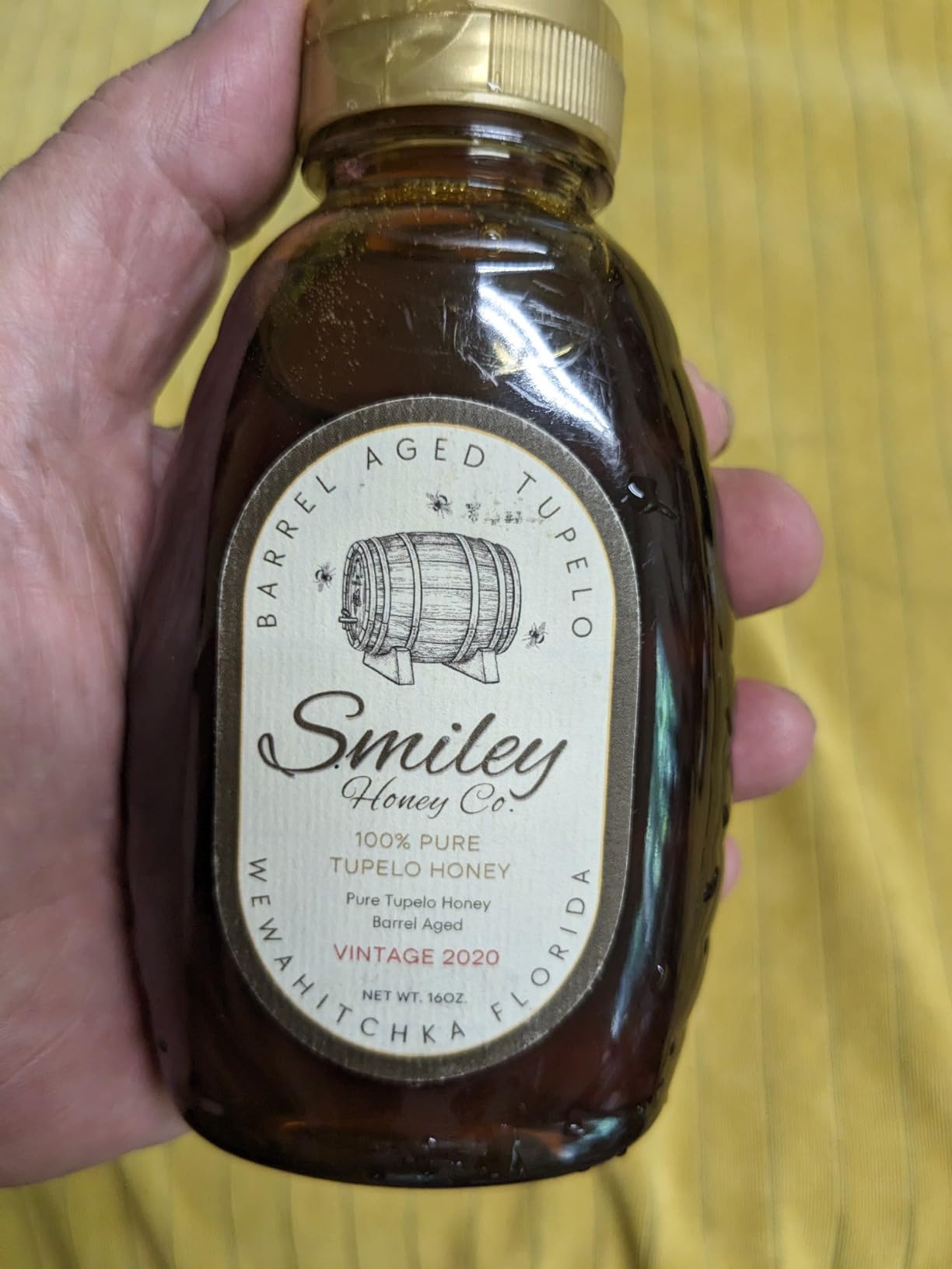 Smiley Honey, Barrel Aged Tupelo Honey, Vintage 2020, Aged 5 Years in Kentucky Owl Bourbon Barrels customer photo 2