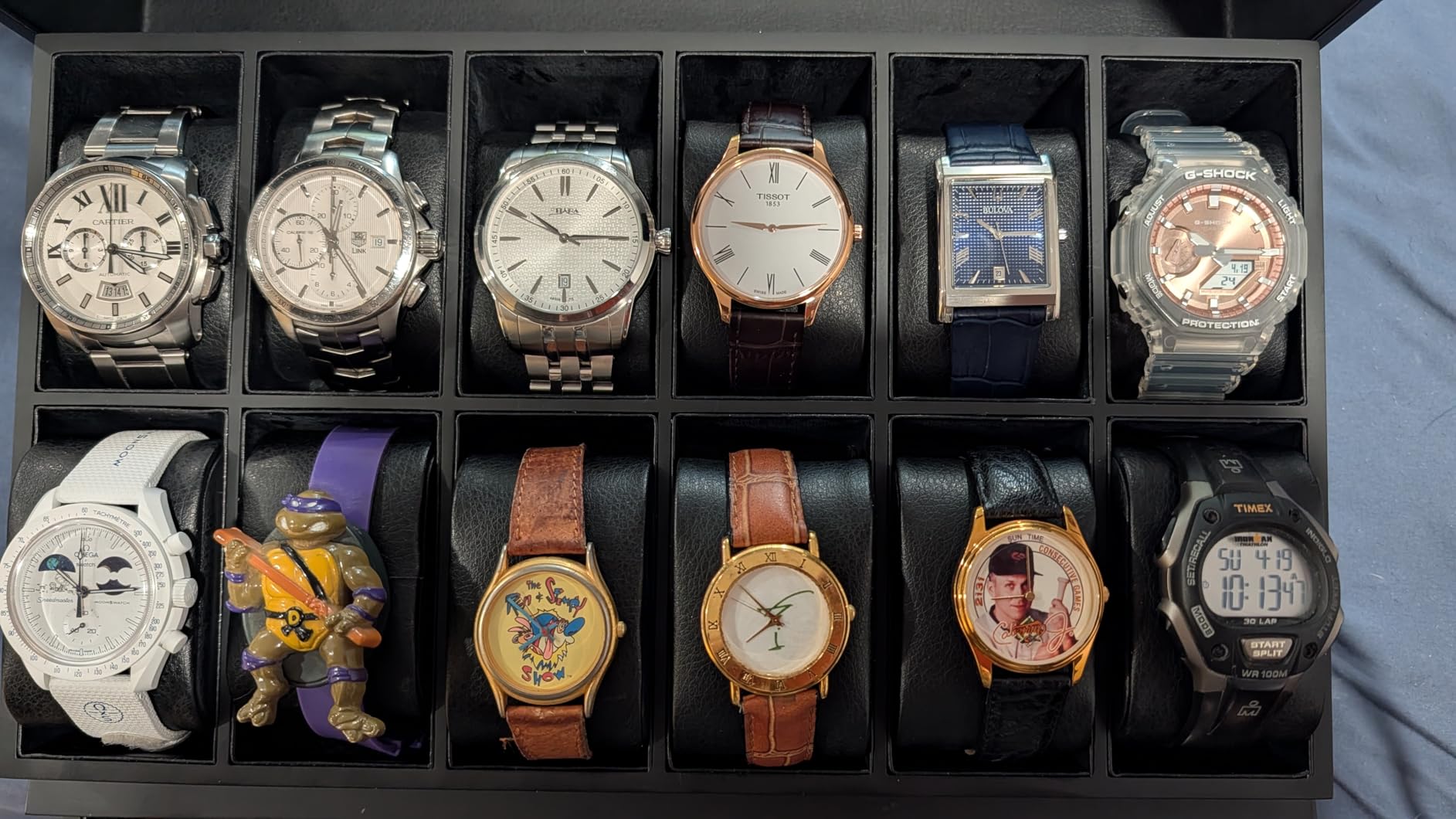 High End Watch Box for Men, 12 Slot Wooden Watch Case With Drawer, Watch Display Box with Glass Lid, 2-Layer Watch Holder for Jewelry and Watch Storage for Men Women, Ideal for Gift (With Gift Box) customer photo 1