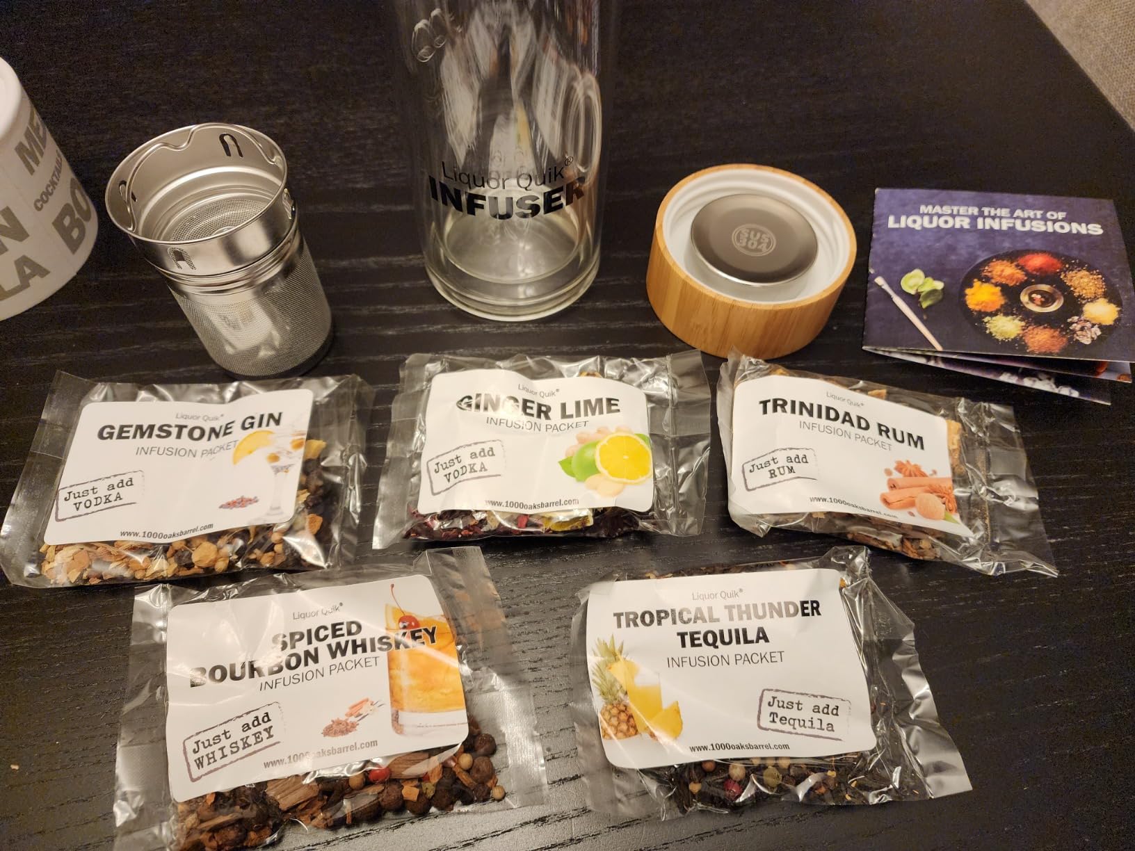 Liquor Quik Gin Infusion Kit - Complete DIY Gin Making Kit Complete w/ 450ml Glass Infuser Vessel & 3 Craft Infusing Flavor Packets - Alcohol Gifts for Him, Mixology Cocktail Bar Accessories customer photo 1