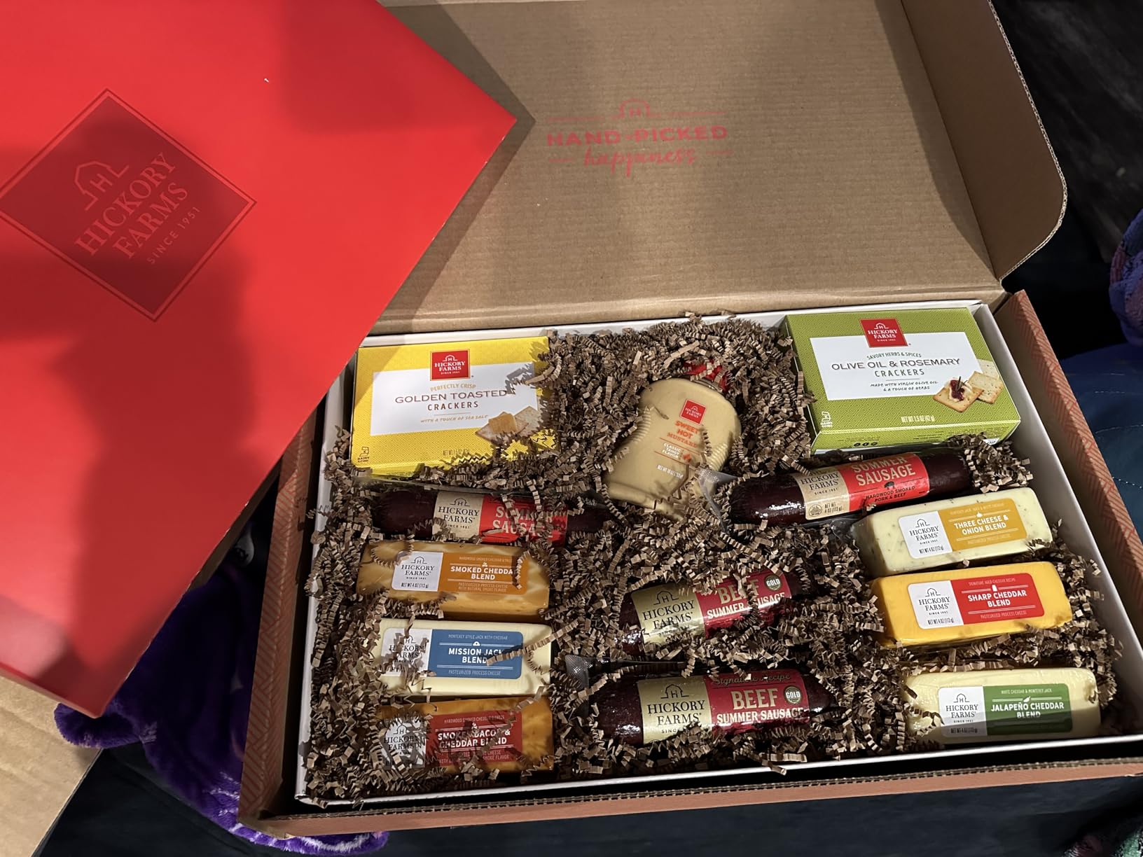 Hickory Farms Farmhouse Meat & Cheese Food Gift Basket (Small) - Box Set | Charcuterie Board Food | Summer Sausage customer photo 2