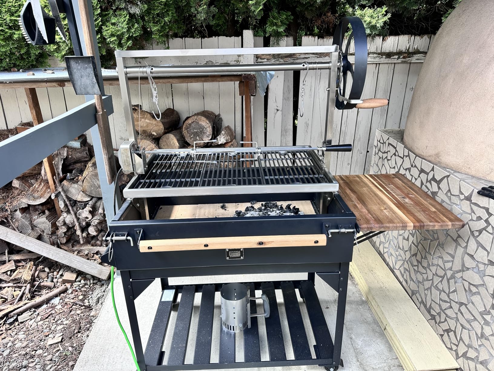 TURBRO Stainless Steel Rotisserie Kit for Gas Grills with A Cookbox up to 39'' - Includes 4W Electric Motor, 34'' - 45'' x 5/16