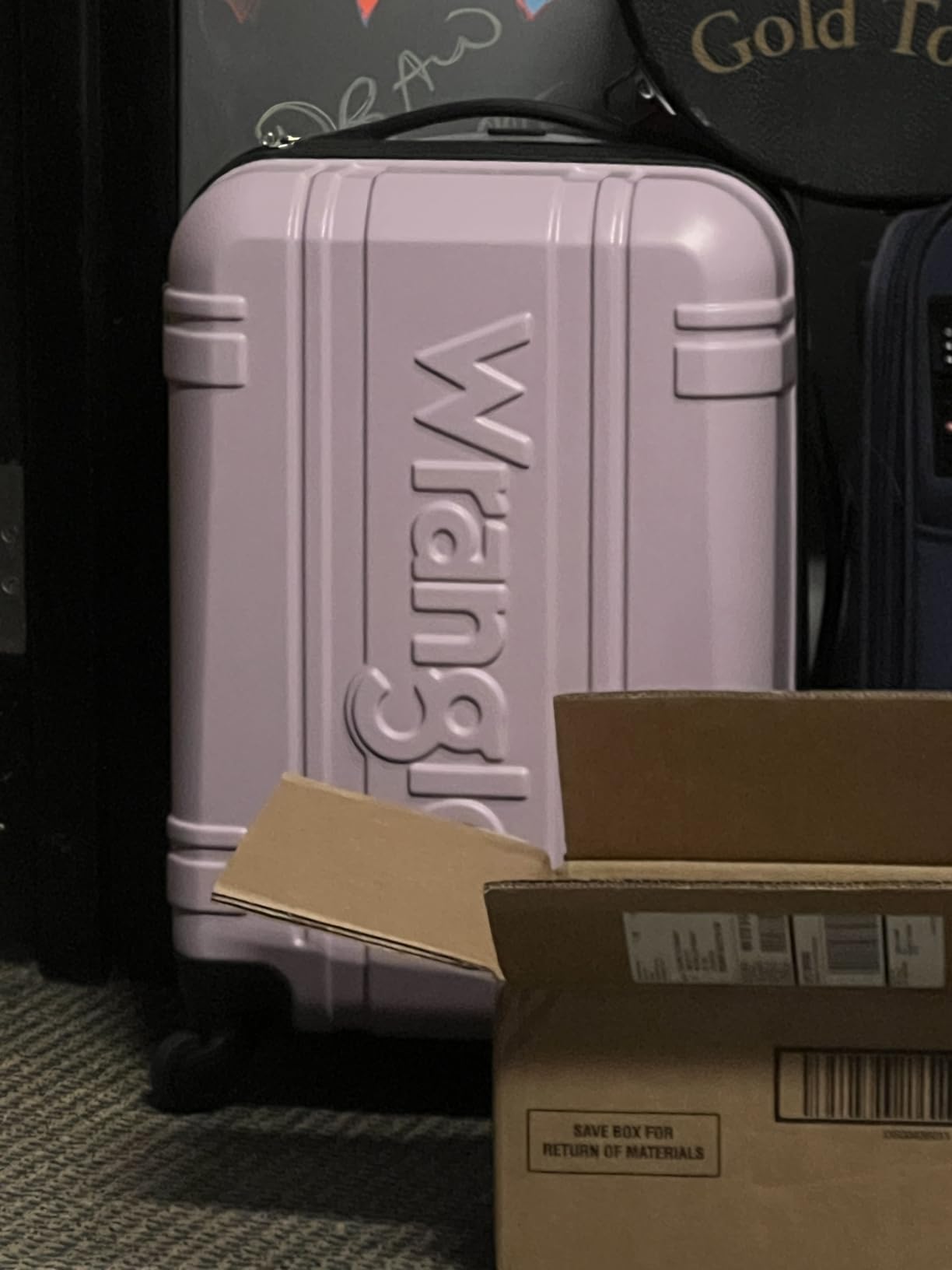 Wrangler Astral Hardside Luggage, Dark Shadow, 22-Inch Carry-On customer photo 1