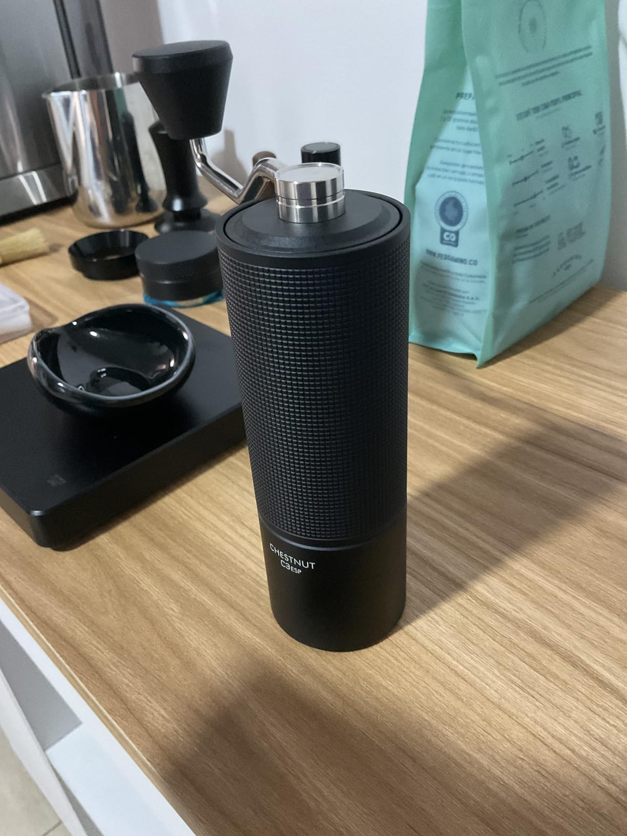 TIMEMORE Chestnut C3 ESP Manual Coffee Grinder, Stainless Steel S2C Portable Conical Burr Hand Coffee Grinder, Adjustable Grind Setting for Espresso to French Press - Black customer photo 1