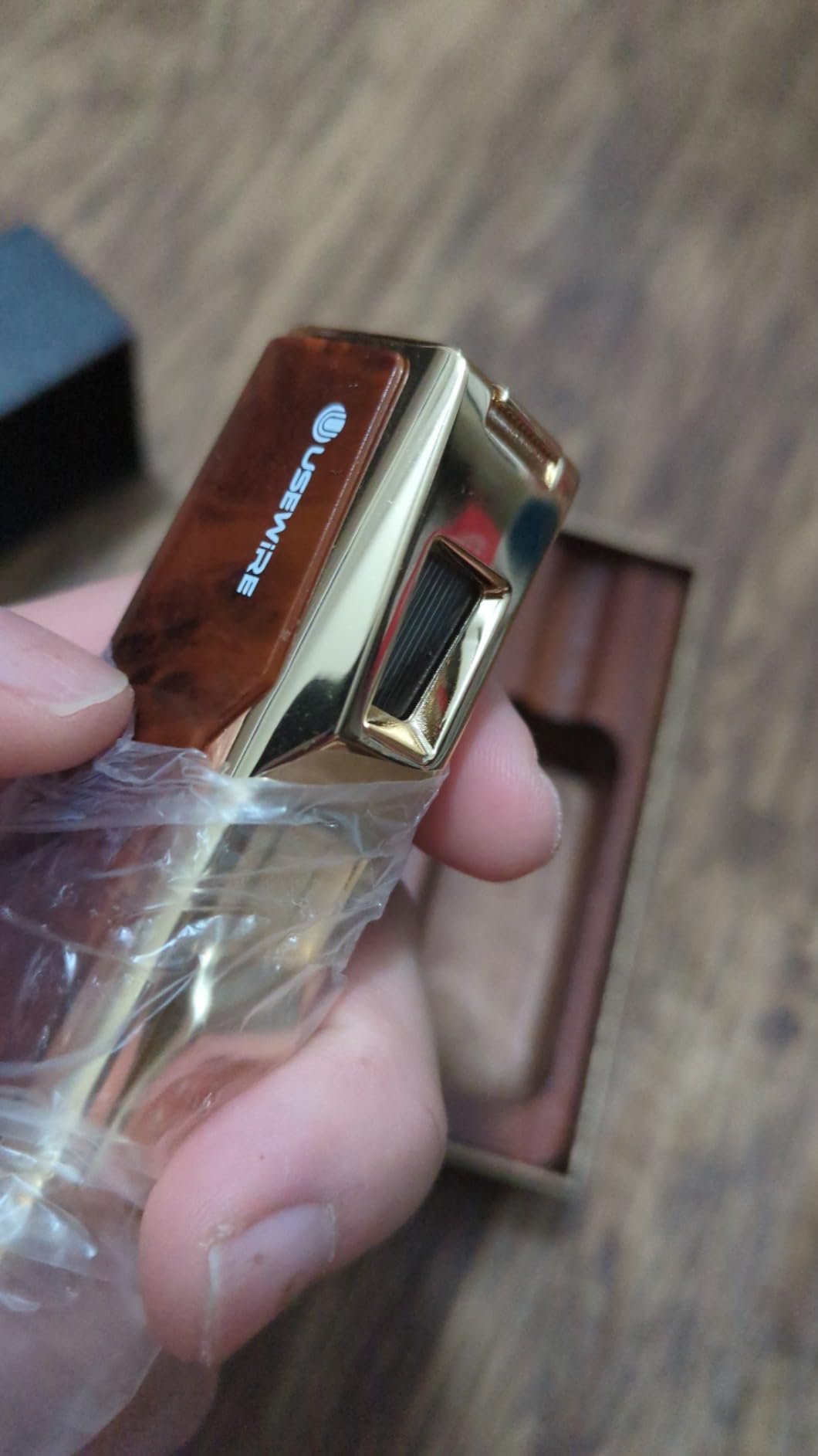 Cigar Lighter and Ashtray Set, Quad Windproof Jet Flame, with Cigar Holder and Cigar Punch, Refillable Butane Gas Lighter, Multifunctional Cigar Accessories Gift Set customer photo 2