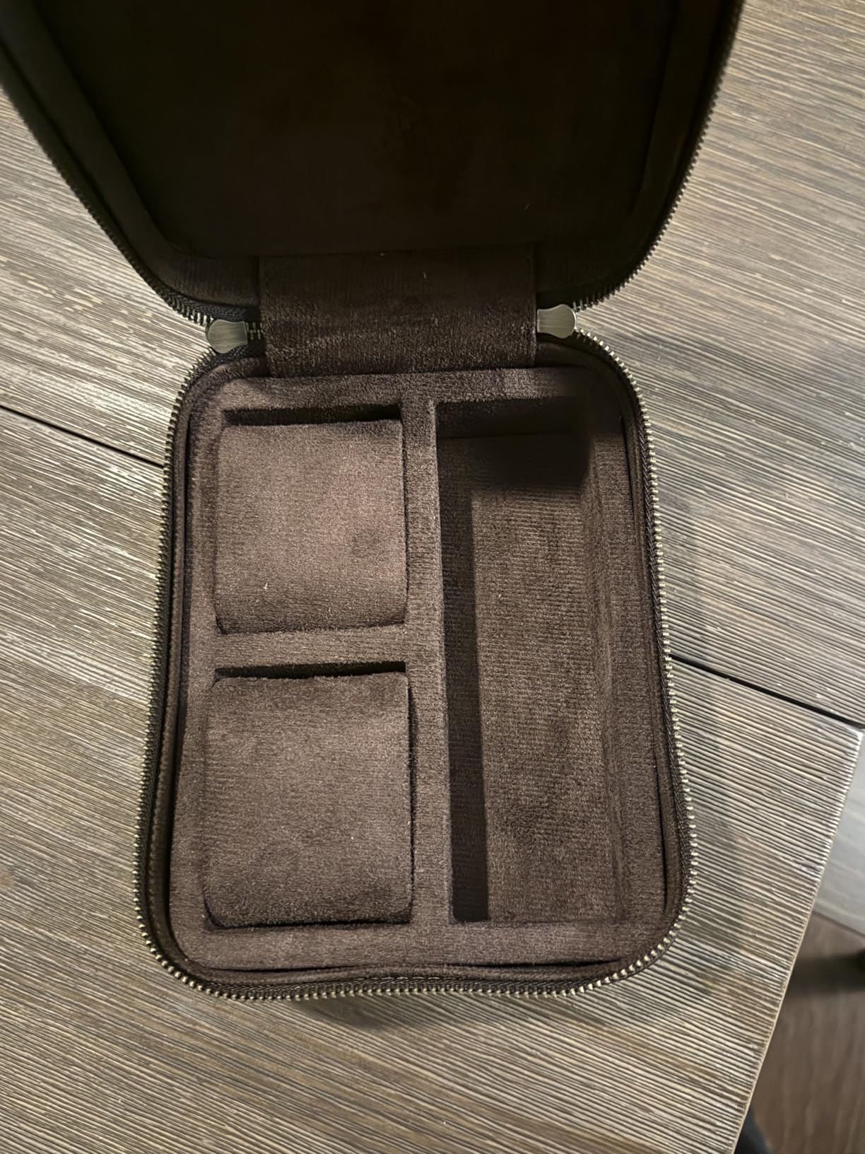 CONTACTS Crazy Horse Leather Cufflink Box for Men Travel Jewelry Storage Case Small Jewelry Organizer Padded Tray for Cufflinks Rings Earrings Studs customer photo 1
