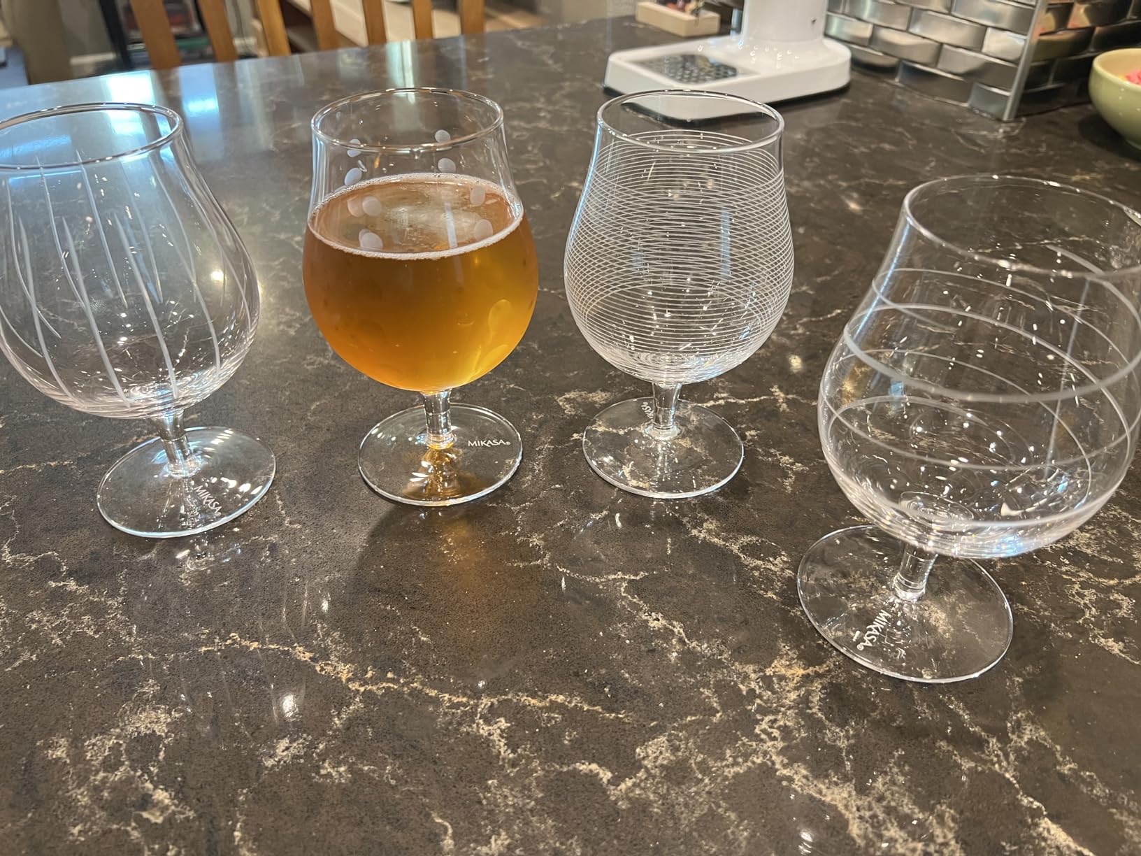 Mikasa Cheers Belgian Beer Glasses, 18 ounce, Set of 4, Clear customer photo 2