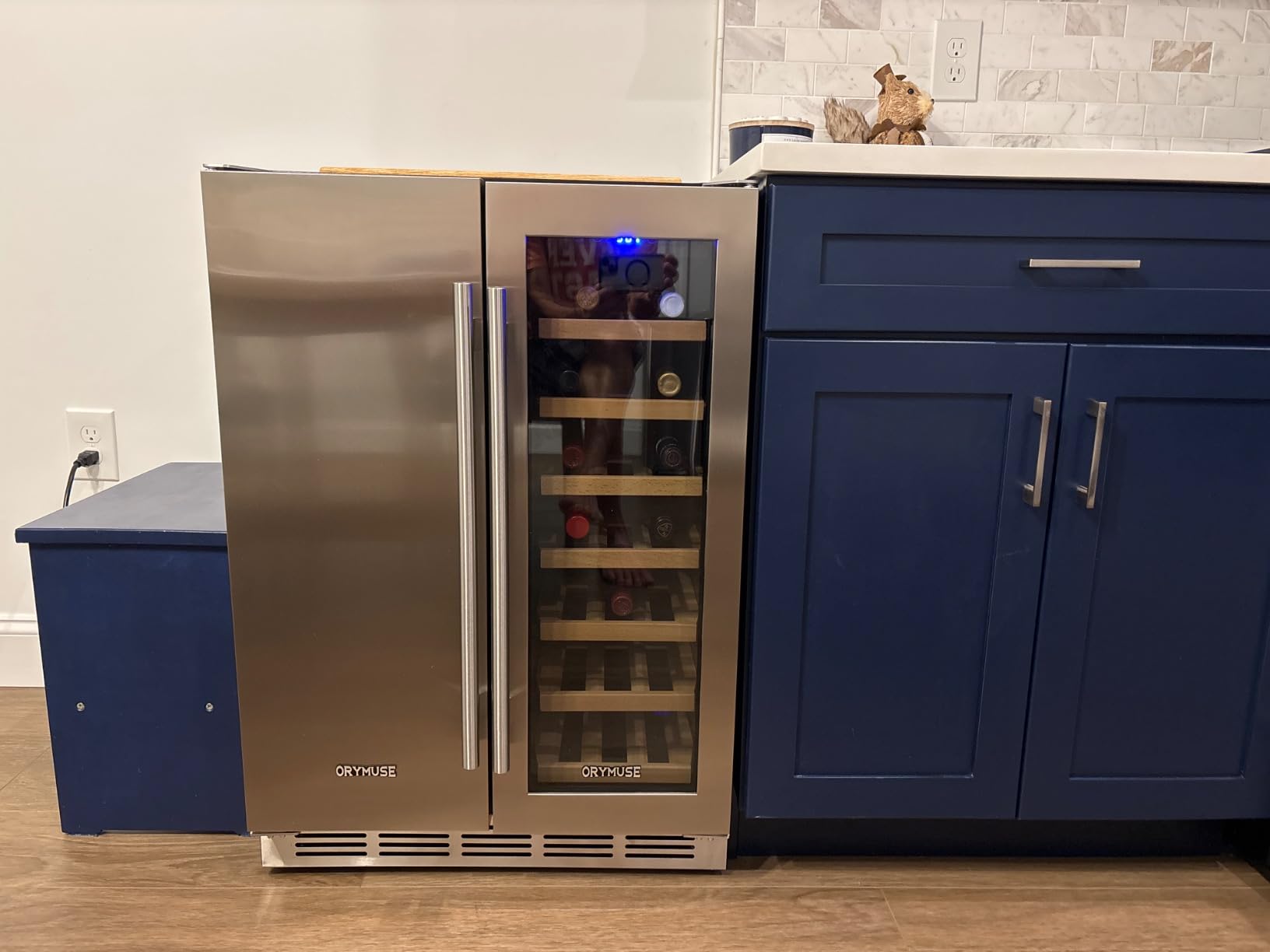 ORYMUSE Outdoor Drawer Refrigerator, 24 Inch Undercounter Beverage Cooler Fridge with Stainless Steel Seamless Door Can Hold 154 Cans w/Powerful Cooling Compressor for Kitchen and Commercial customer photo 1