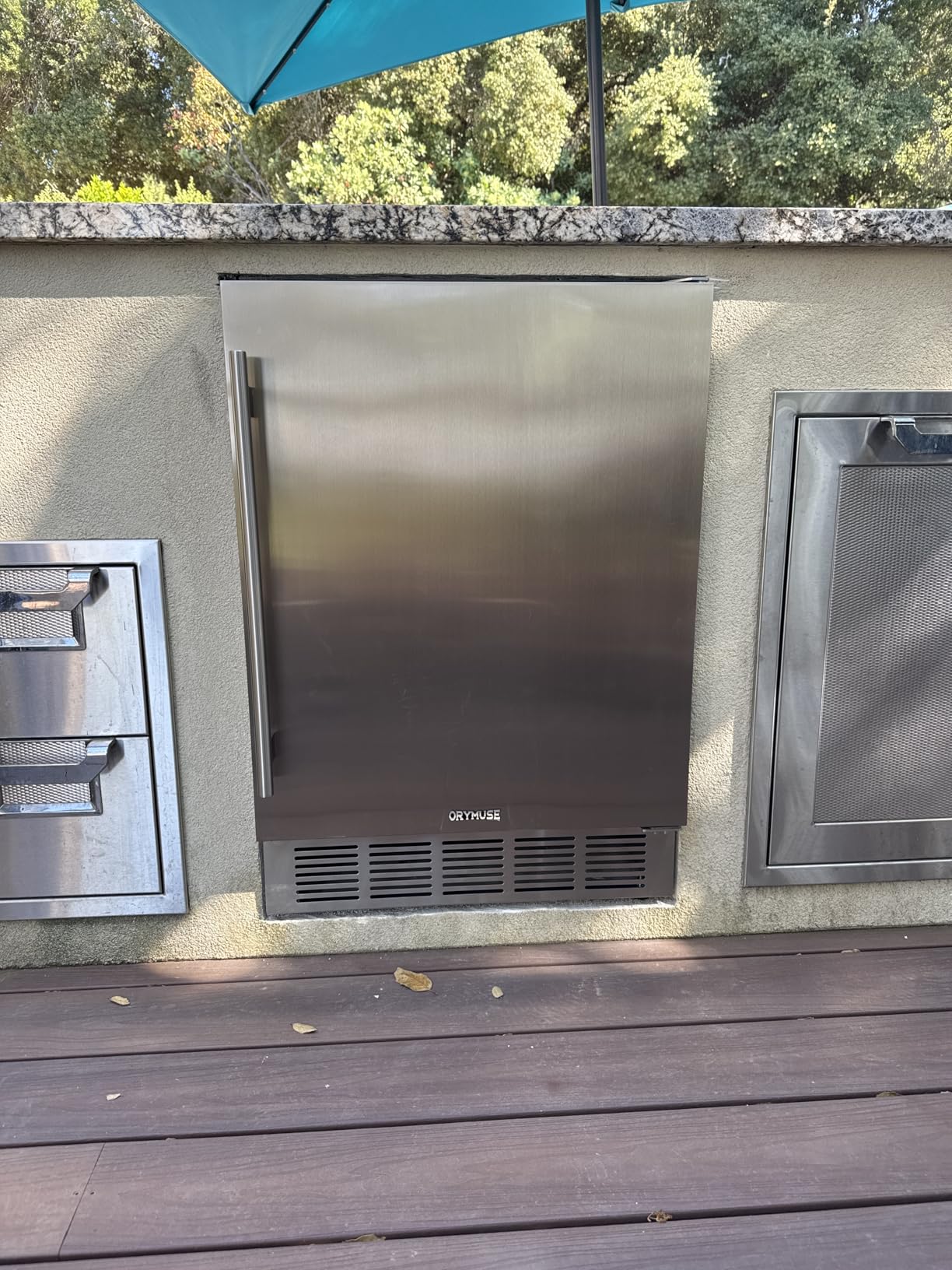 ORYMUSE Outdoor Drawer Refrigerator, 24 Inch Undercounter Beverage Cooler Fridge with Stainless Steel Seamless Door Can Hold 154 Cans w/Powerful Cooling Compressor for Kitchen and Commercial customer photo 2