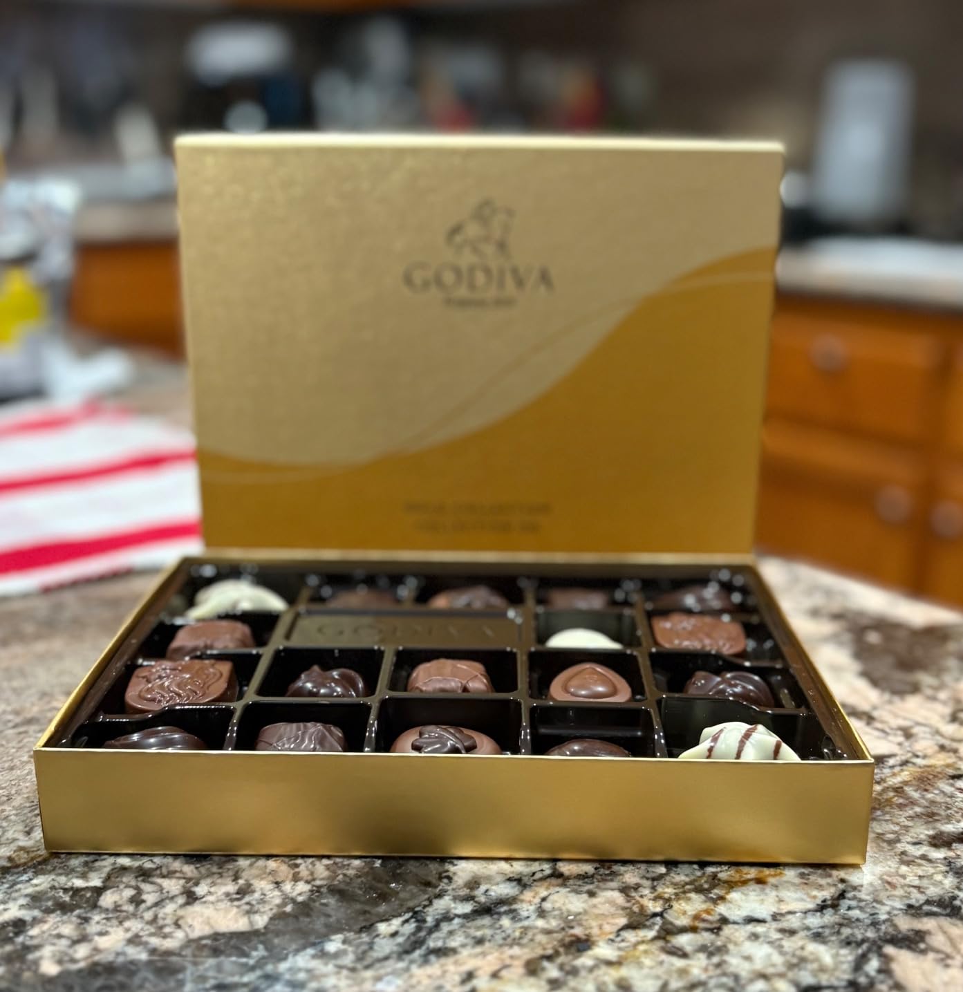 Godiva Chocolatier Anniversary Assorted Chocolate Gift Box, Creamy Milk Dark and White Chocolates, 36pc customer photo 2