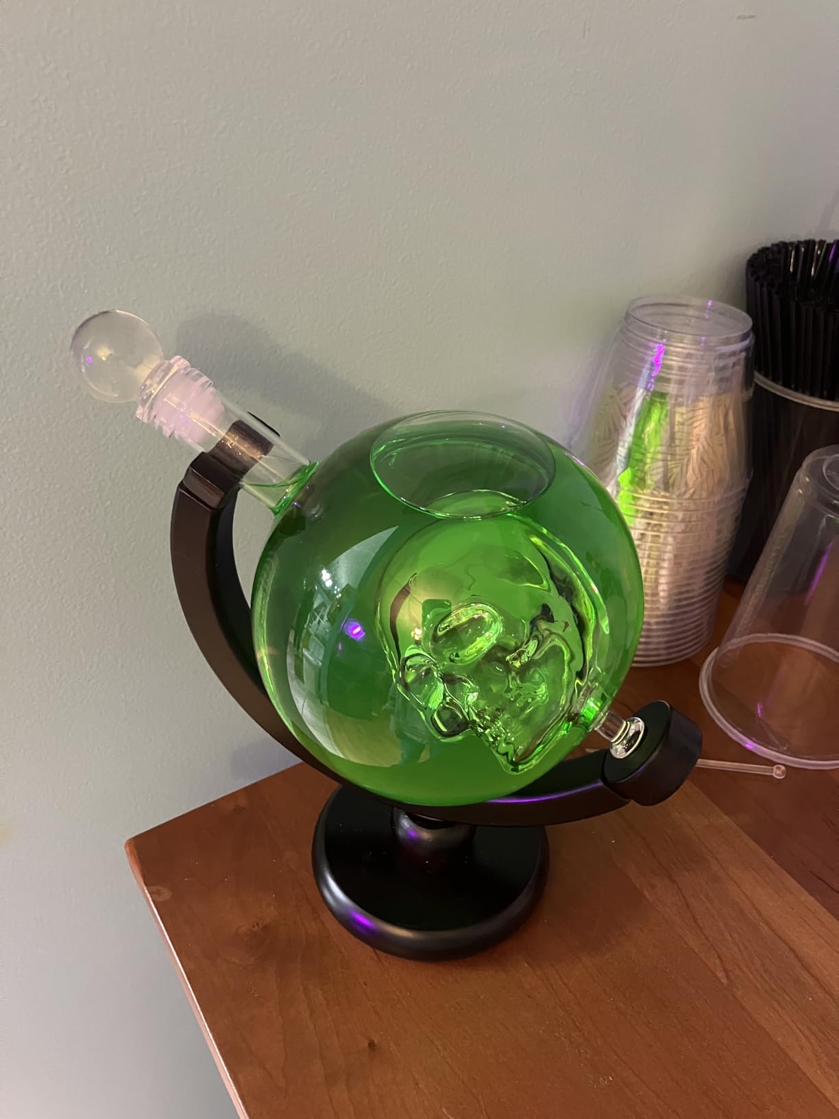 Godinger Skull Whiskey Decanter, Skull Liquor Decanter, Gifts for Dad, Gifts for Men, Halloween Decor customer photo 2