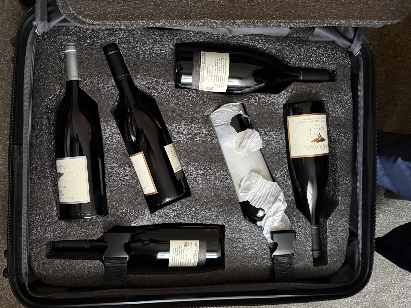 boldworks Wine Suitcase for Airplanes 12 Bottle Wine Luggage for Airplane Travel with TSA Approved Lock and Removable Insert to Carry Liquor Black Color Case customer photo 2
