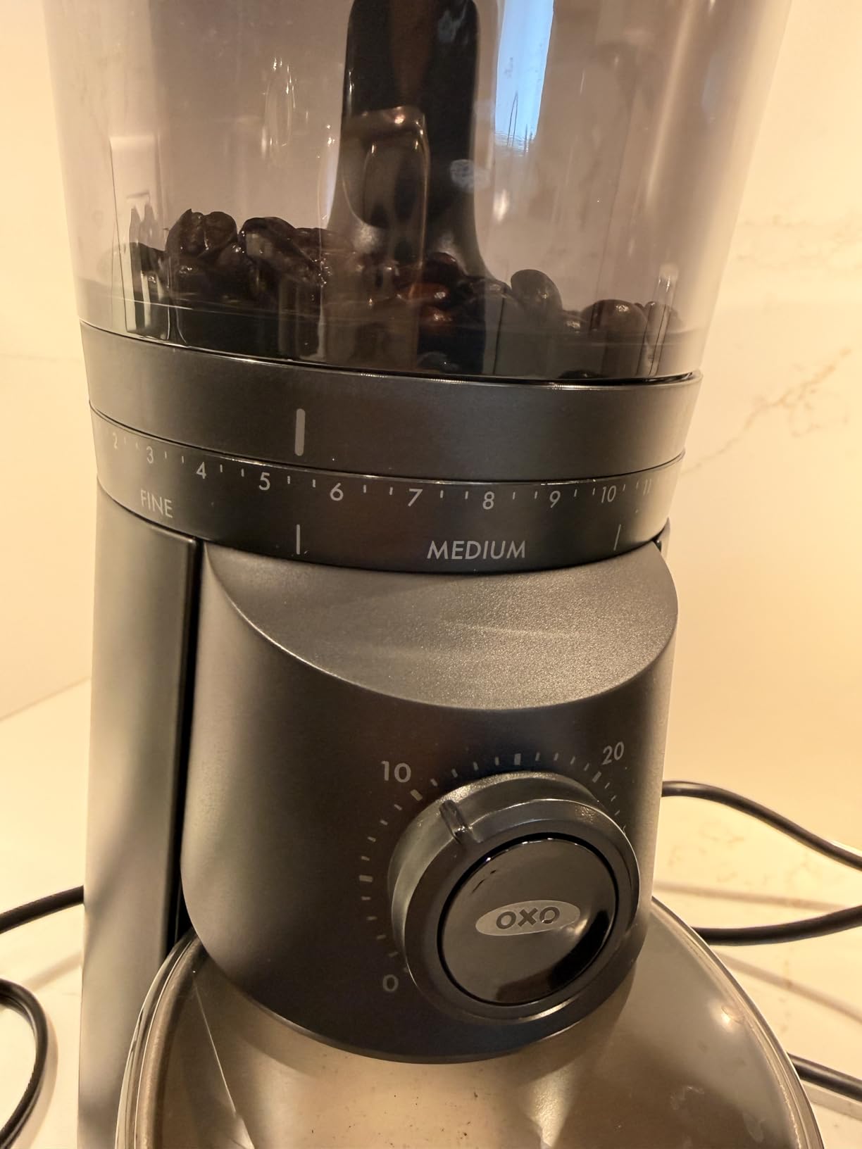 OXO Brew Conical Burr Grinder - Matte Black, Stainless Steel Burrs, One-Touch Automatic Smart Grind customer photo 2