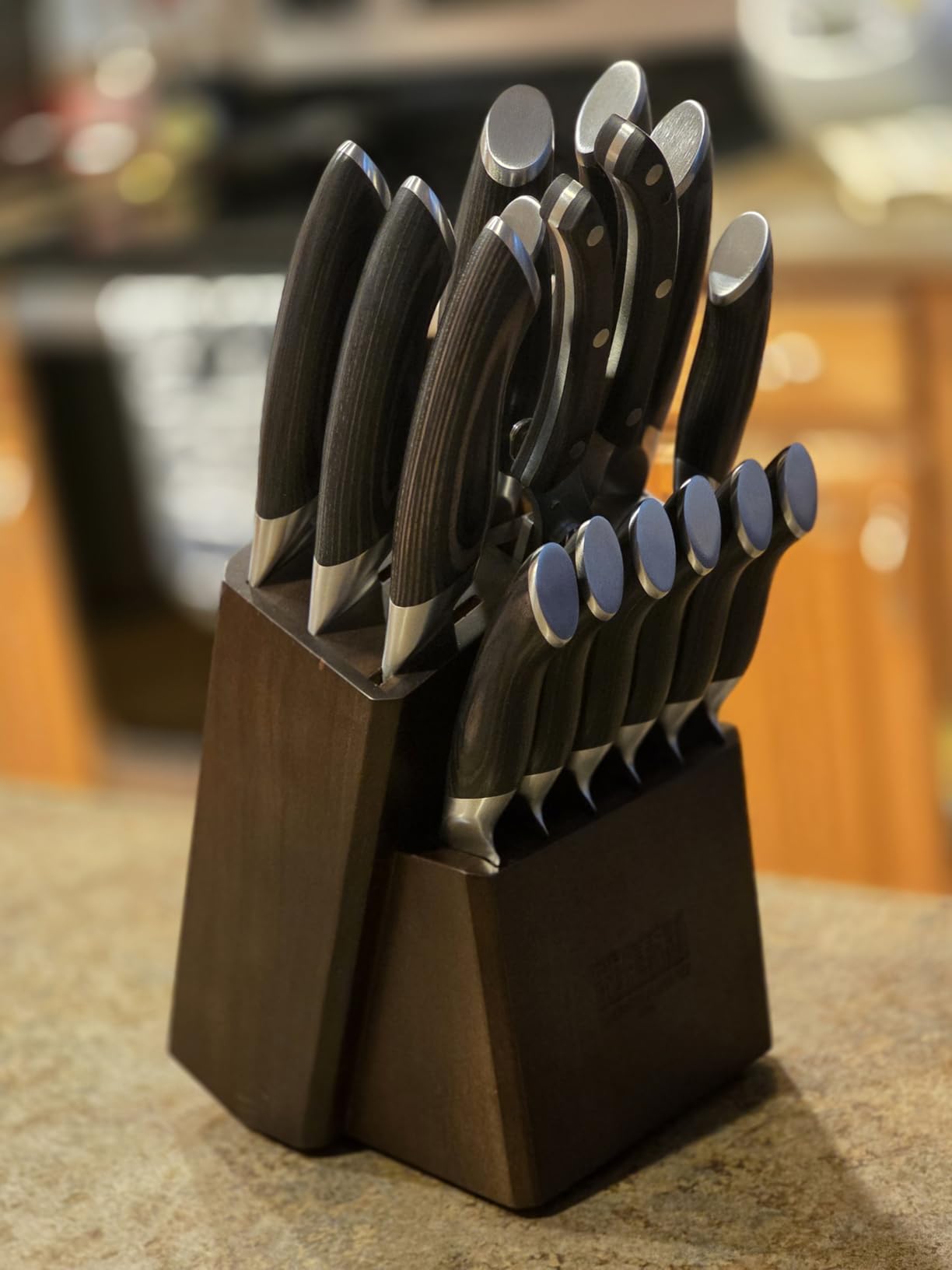HOSHANHO 16-Piece Knife Set, Japanese High Carbon Stainless Steel Kitchen Knife Set, Ultra Sharp Chef Knife Block Set with Sharpener customer photo 2