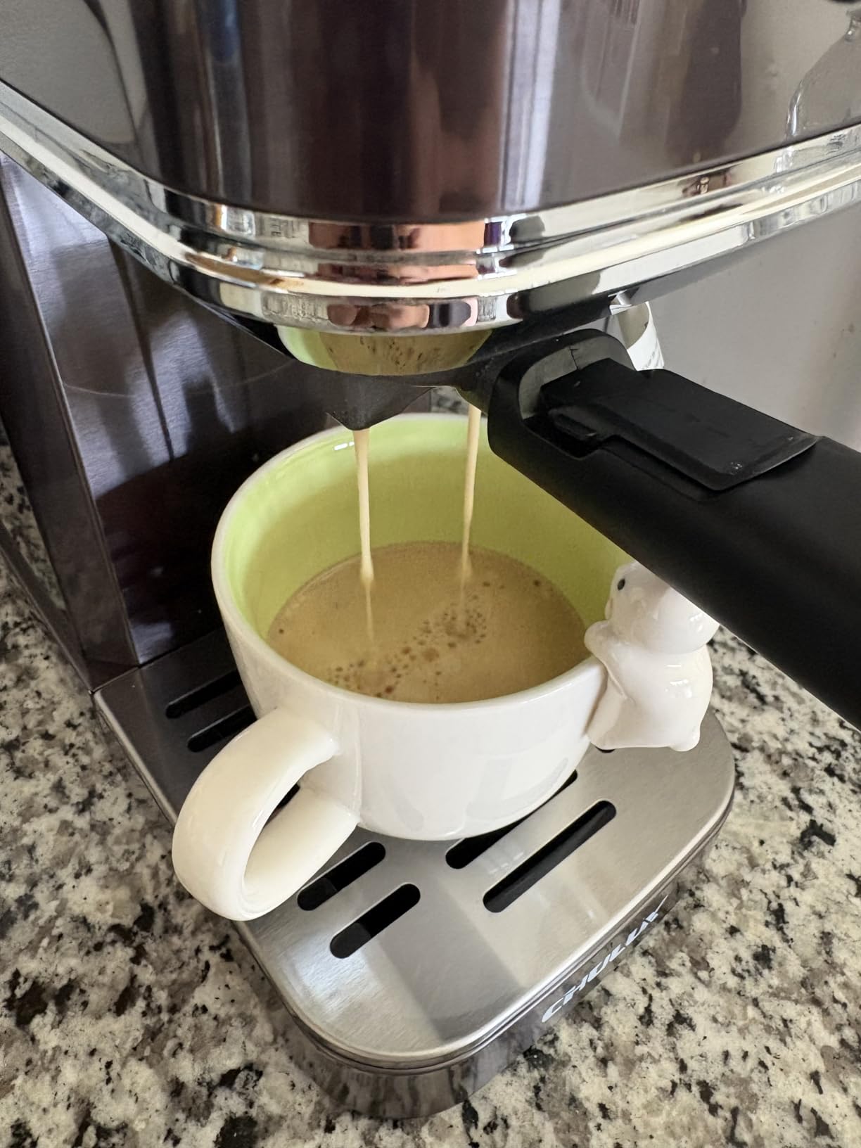 CHULUX Slim Espresso Machine with Milk Frother, 20 Bar Professional Italian Pump Espresso Coffee Machine for Home Cappuccino & Latte Maker, Stainless Steel, Silver customer photo 1