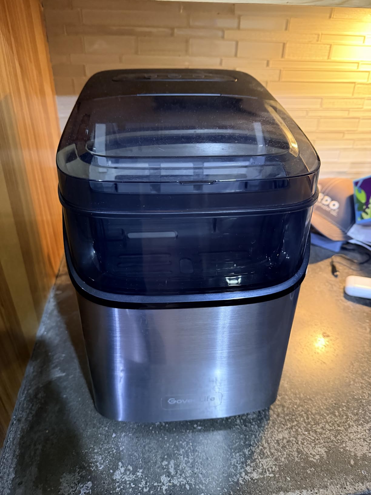 GoveeLife Smart Ice Maker Countertop, Portable Ice Machine with Voice Control, 9 Ice Cubes in 6 Minutes 3 Sizes, 26lbs/24Hrs, Self Cleaning RGB Lights, Quiet Ice Maker with Scoop for Kitchen Silver customer photo 2