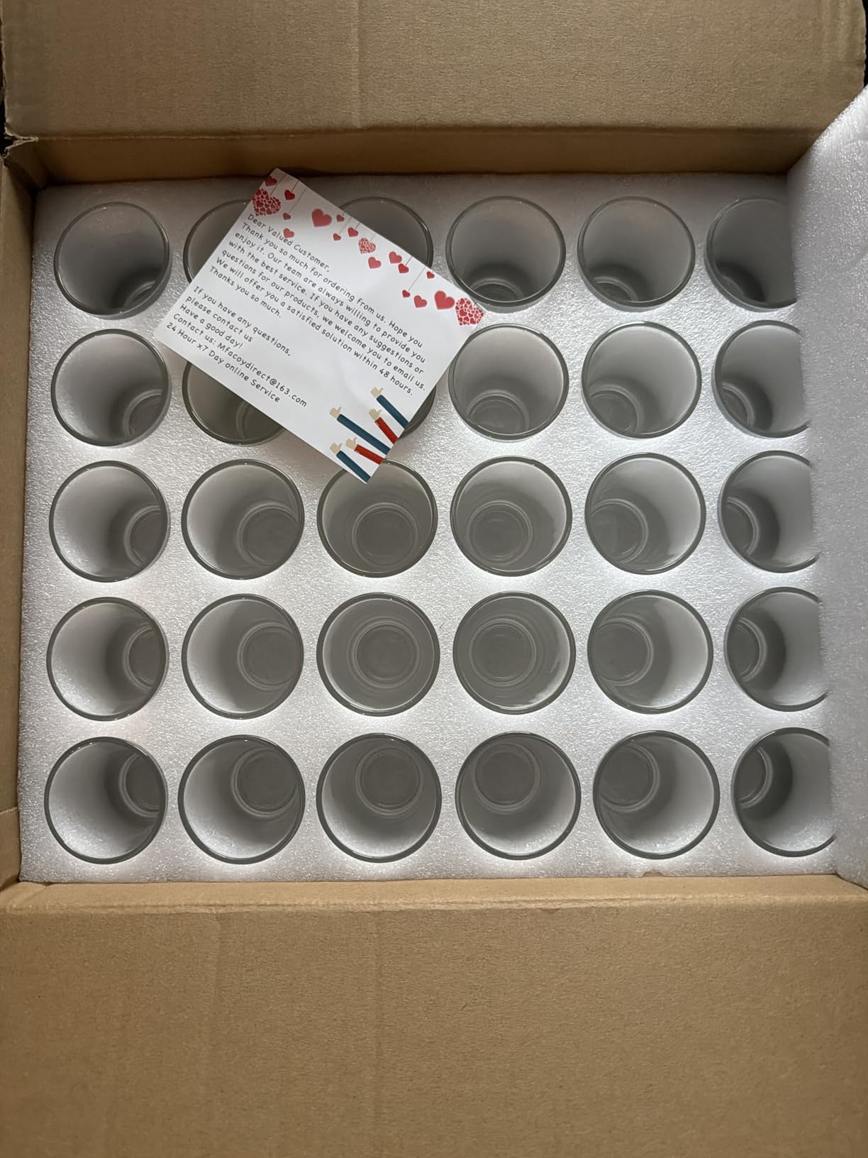 Mfacoy 30 Pack Shot Glasses Set with Heavy Base, 1.6 oz Clear Shot Glasses Bulk customer photo 2