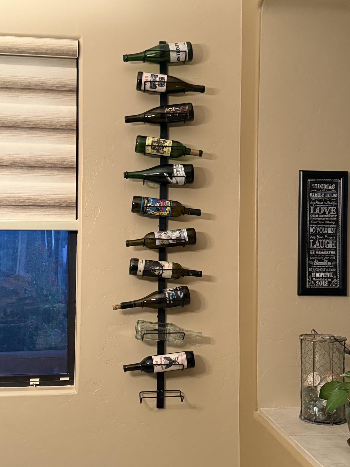 2 Pack 12 Bottle Wall Wine Rack for 24 Wine Bottles, DIY Detachable Wall Mount Wine Rack, Wine Storage Organizer Display Holder Used As One or Four, for Dining Room, Wine Cellar, wine lover gift customer photo 2