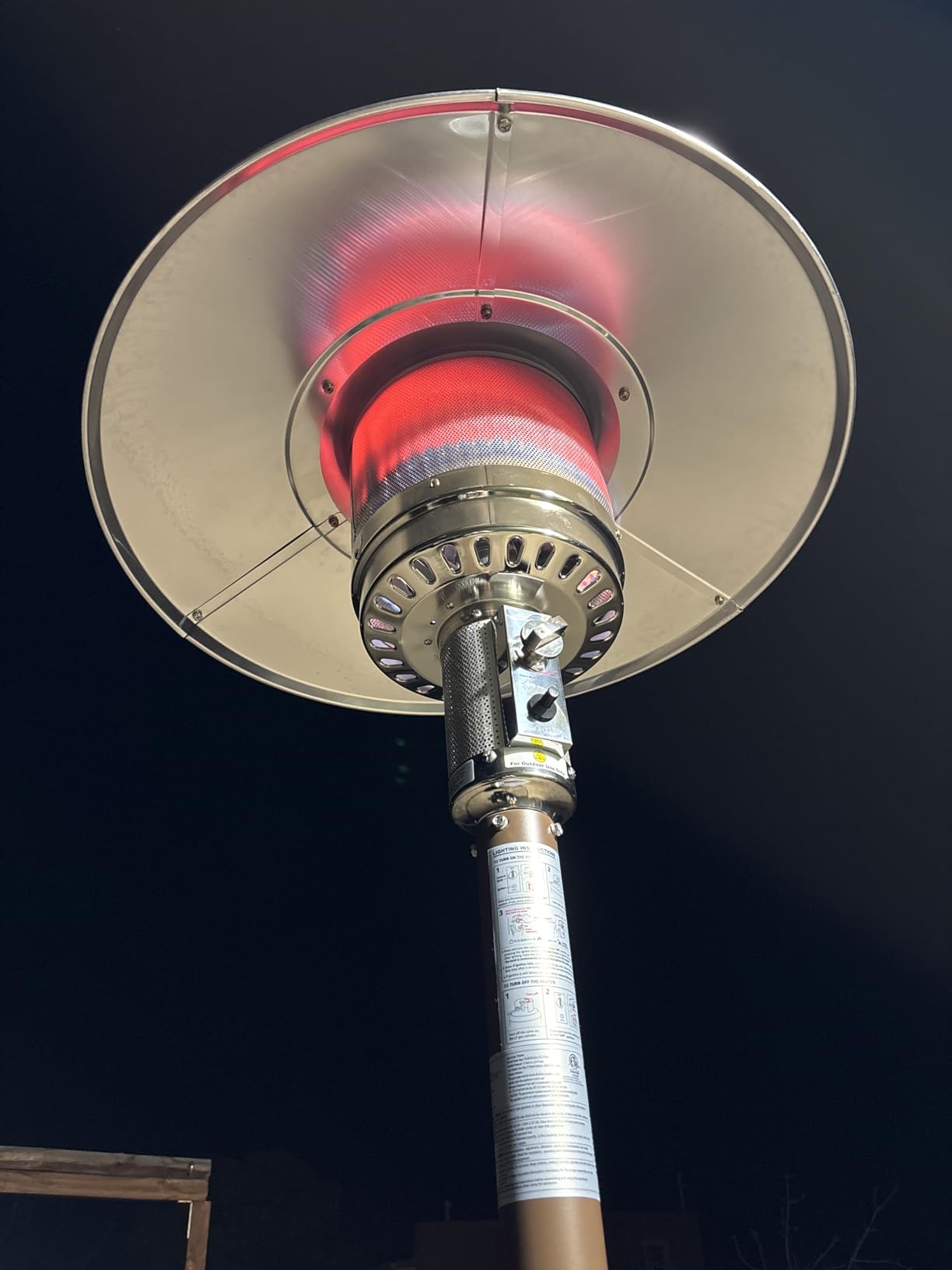 EAST OAK 55,000 BTU Propane Patio Heater with Round Table & Stainless Steel Burner, Black customer photo 2