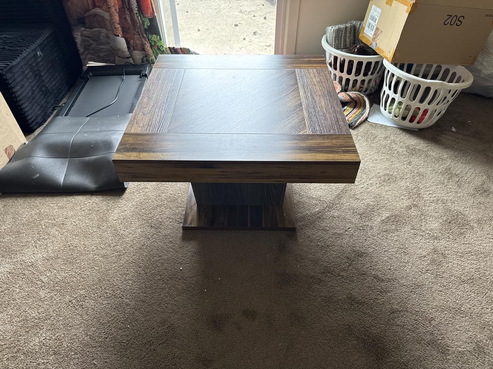 Tribesigns Square Coffee Table, Wood Center Table for Living Room, 31.5