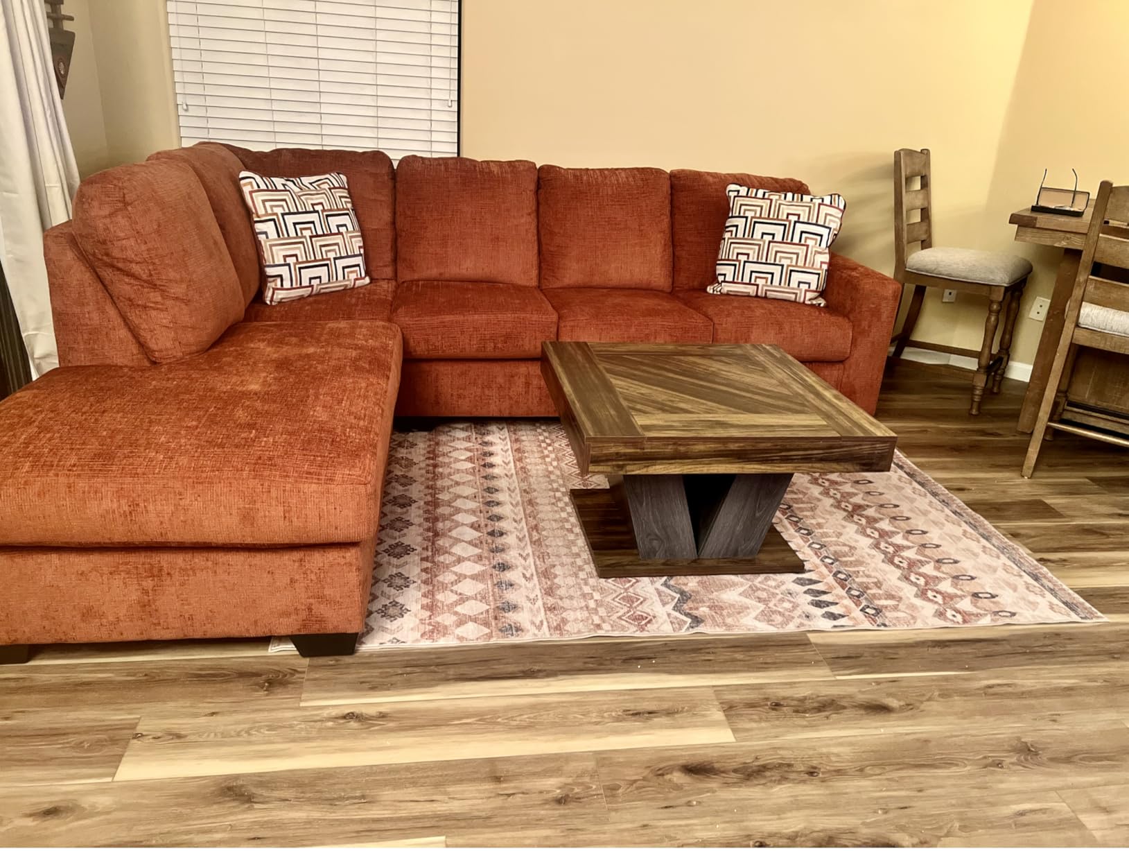 Tribesigns Square Coffee Table, Wood Center Table for Living Room, 31.5