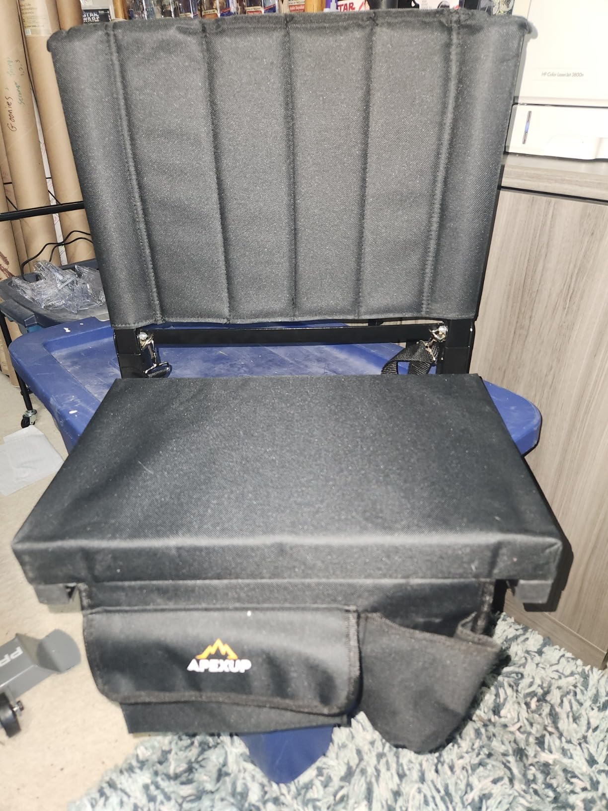 APEXUP Stadium Seats with Back Support, Portable Bleacher Seat with Large Pocket and Cup Holder, Wide Stadium Chair for Sports Events and Concerts customer photo 2