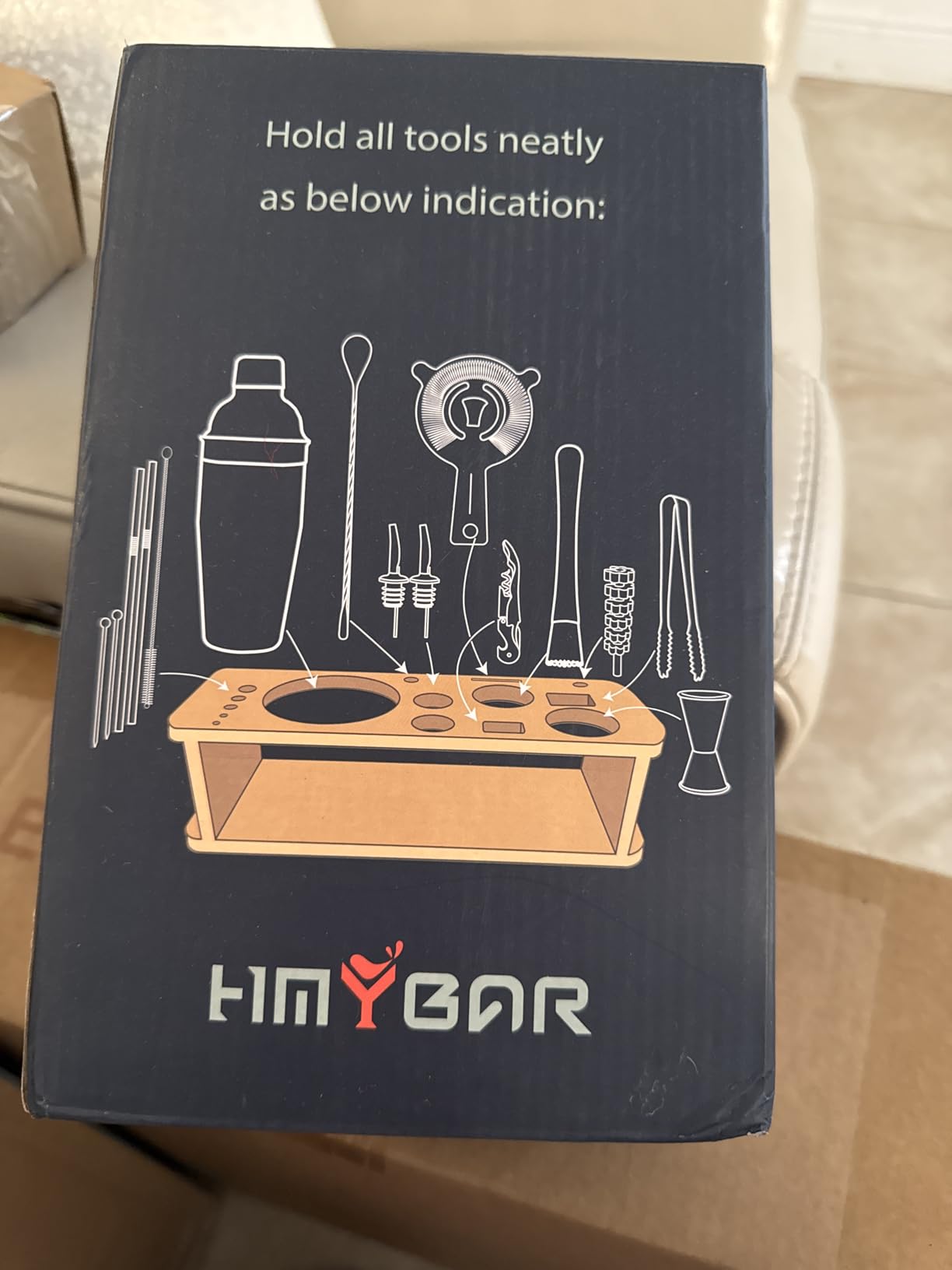 HMYBAR® 22-Piece Cocktail Shaker Set, Mixology Bartender Kit with 24oz Cobbler Shaker, Home Bar Tool Set with Black Bamboo Stand, 39 Recipe Cards, Glass Markers, Gift for Men & Dad customer photo 1