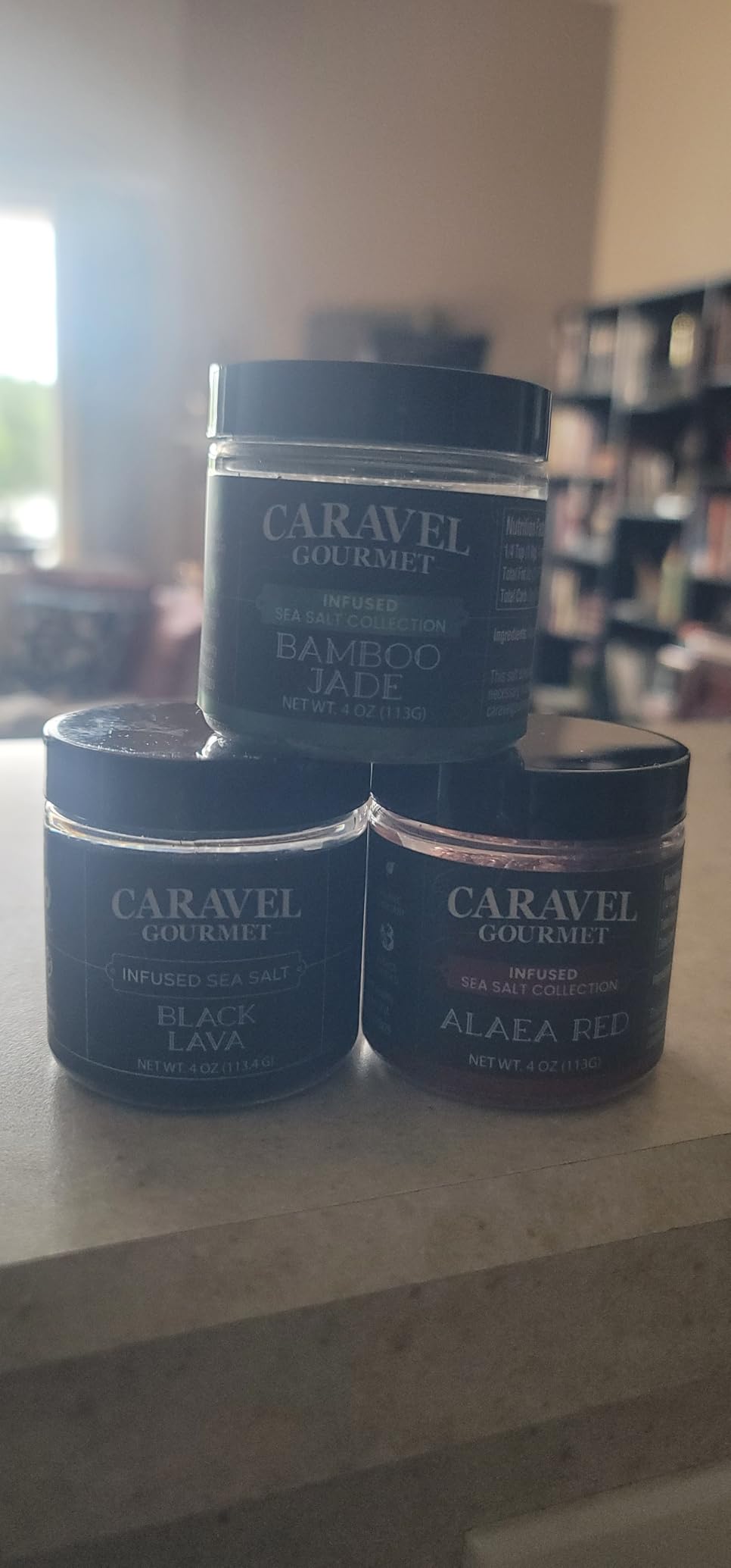 Hawaiian Sea Salt 3-Pack - Alaea Red, Bamboo Jade, Black Lava - All-Natural Sea Salts from the Pacific Ocean and Hawaiian Islands - Gluten-Free, No MSG, Non-GMO - Chef's Choice (4 oz Jar x 3) customer photo 1