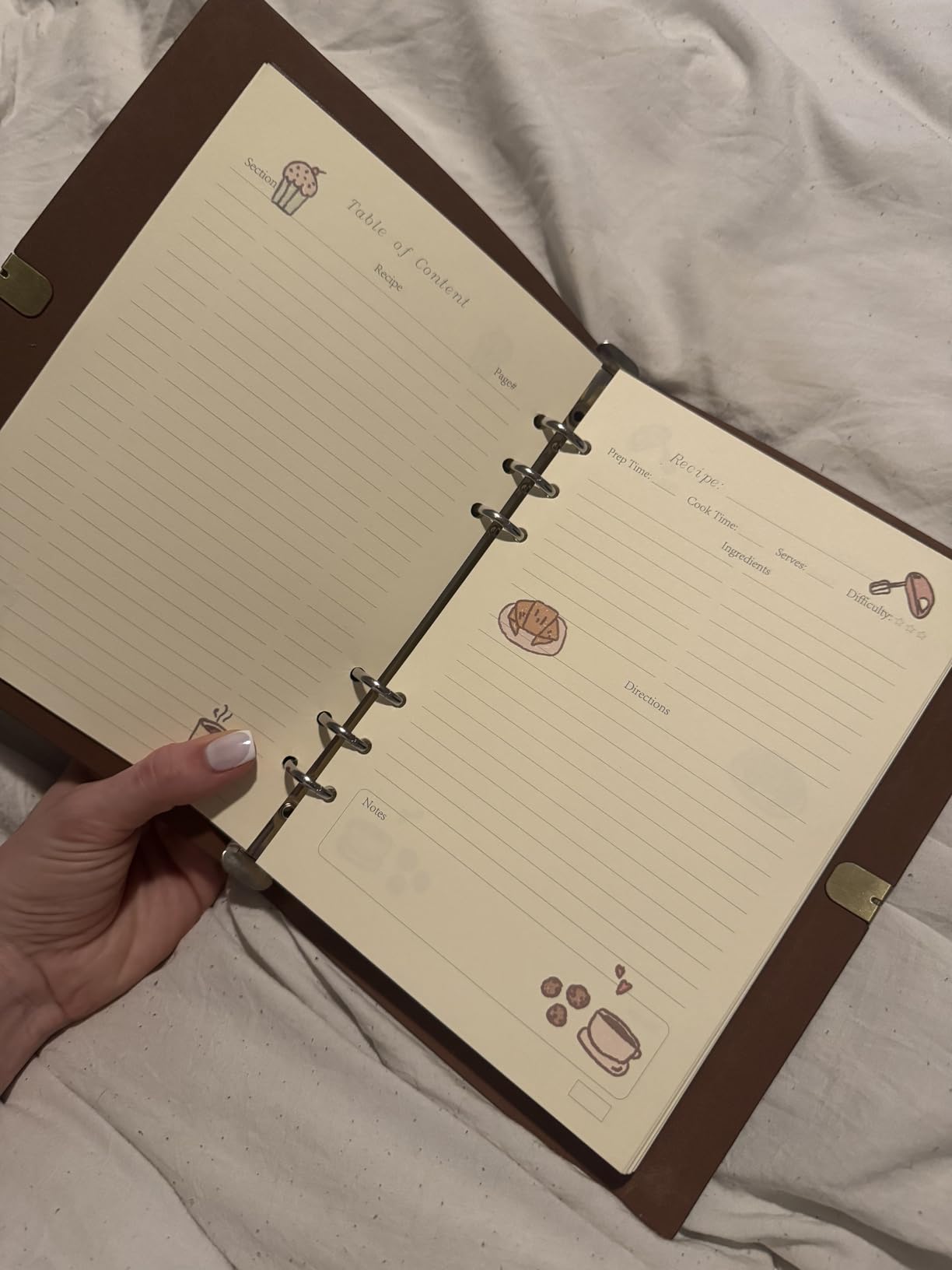 Blank Recipe Book To Write In Your Own Recipes, Leather Recipe Notebook, Recipe Journal Hold 150 Recipes(Long Recipes & Short Recipes) (Brown) customer photo 2