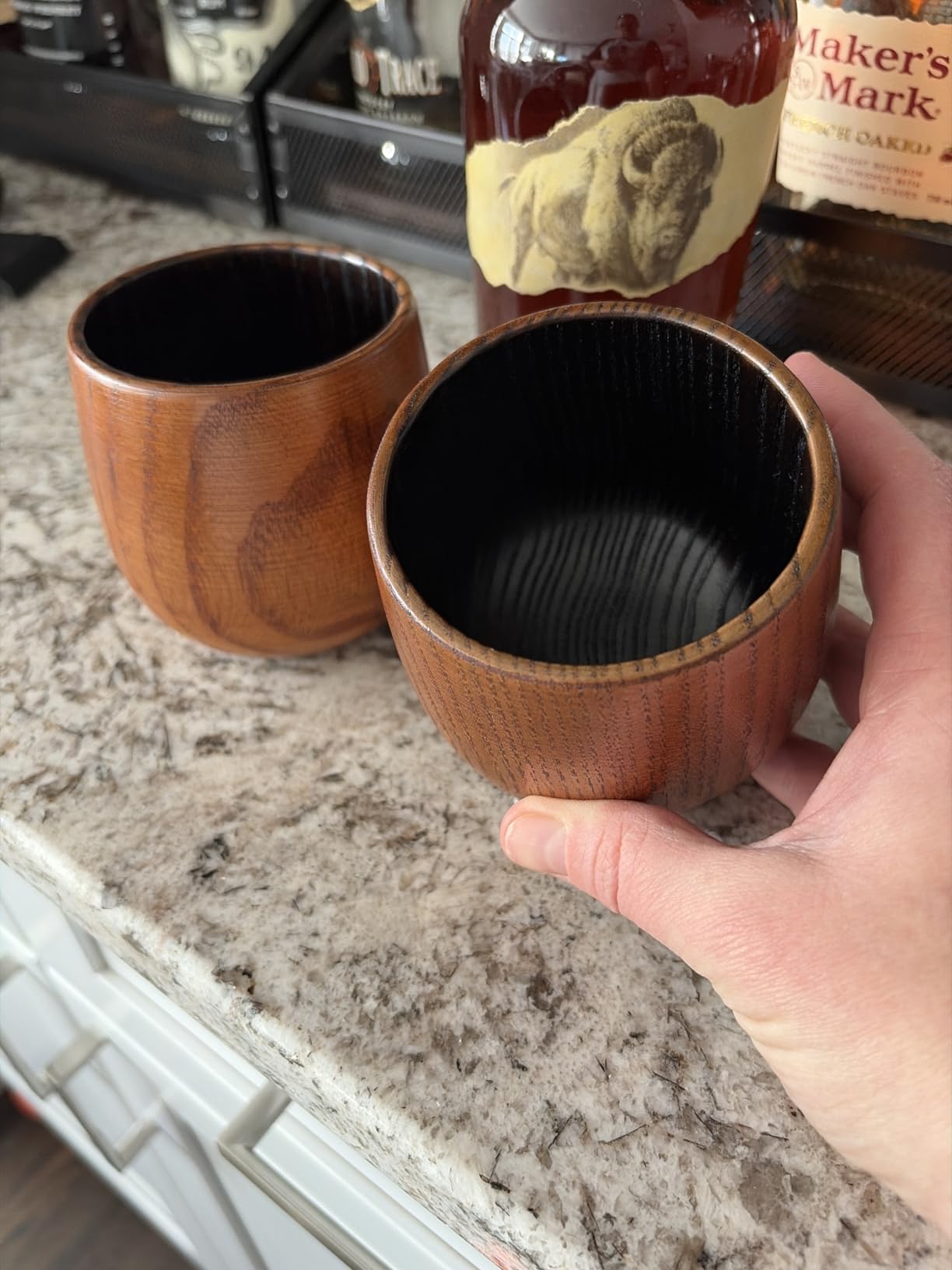 Oaksip The Original Charred Wooden Bourbon Drinking Glass | Charred Old Fashioned Glass | Bourbon Gifts for Men, Dad, or Brother | Whiskey Gifts customer photo 1