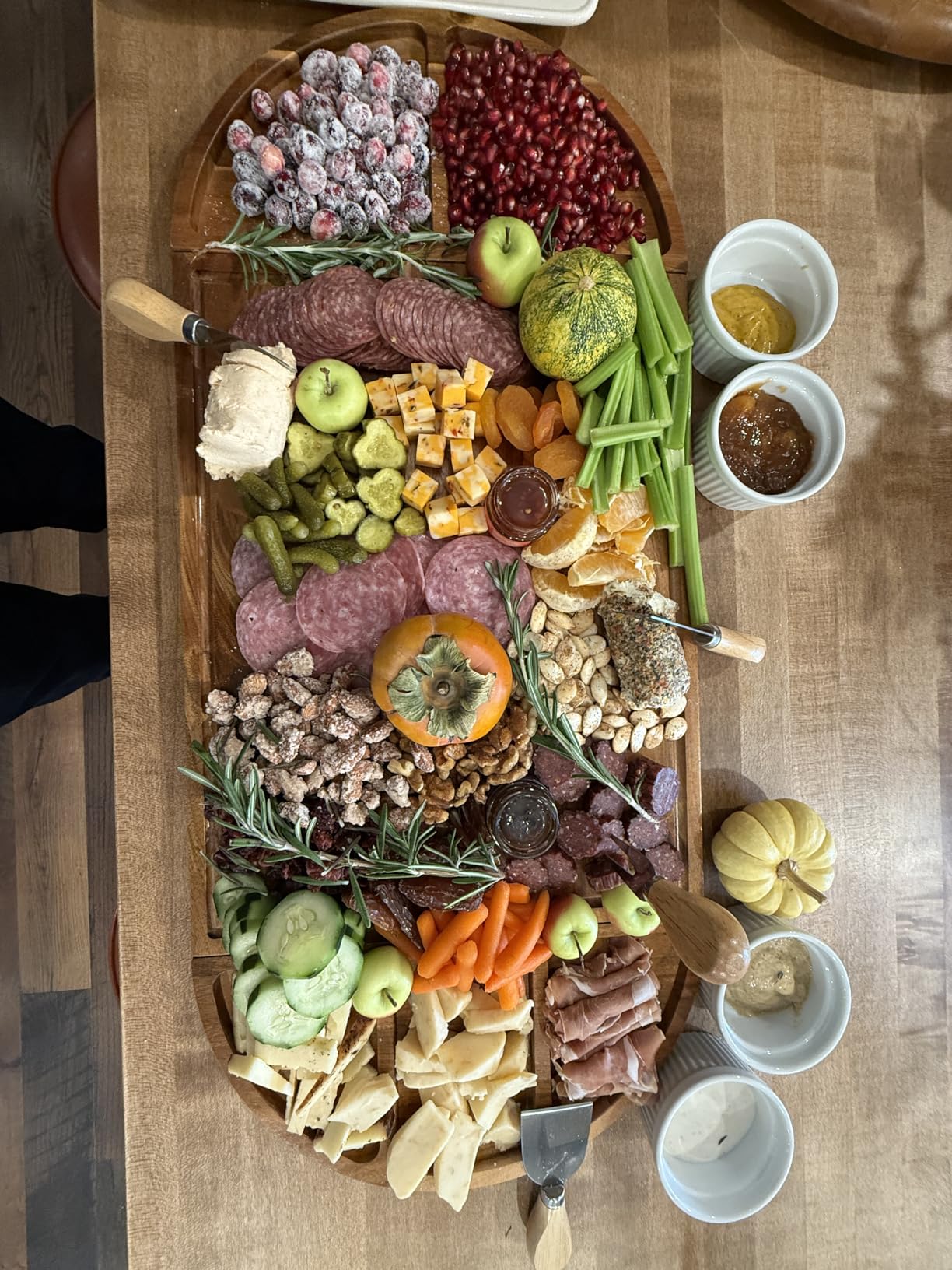 Extra Large Charcuterie Boards, 30'' x 13'' Acacia Cheese Board 3 Part Magnetic Long & Round Boards with Knife Set, Wine Opener & Cheese Marker, Unique Serving Tray for Birthday, Wedding Gift customer photo 2