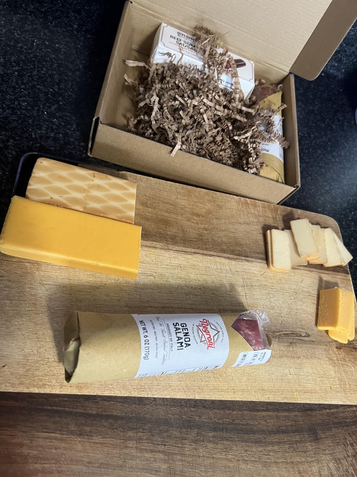 Charcuterie Food Items, Meat and Cheese Gift Basket Bundle - Salami, Summer Sausage - Charcuterie Board Food Gifts for Men - Father's Day, Mother's Day, Easter, House Warming, Care Package, Thanksgiving and Christmas Gifts customer photo 1