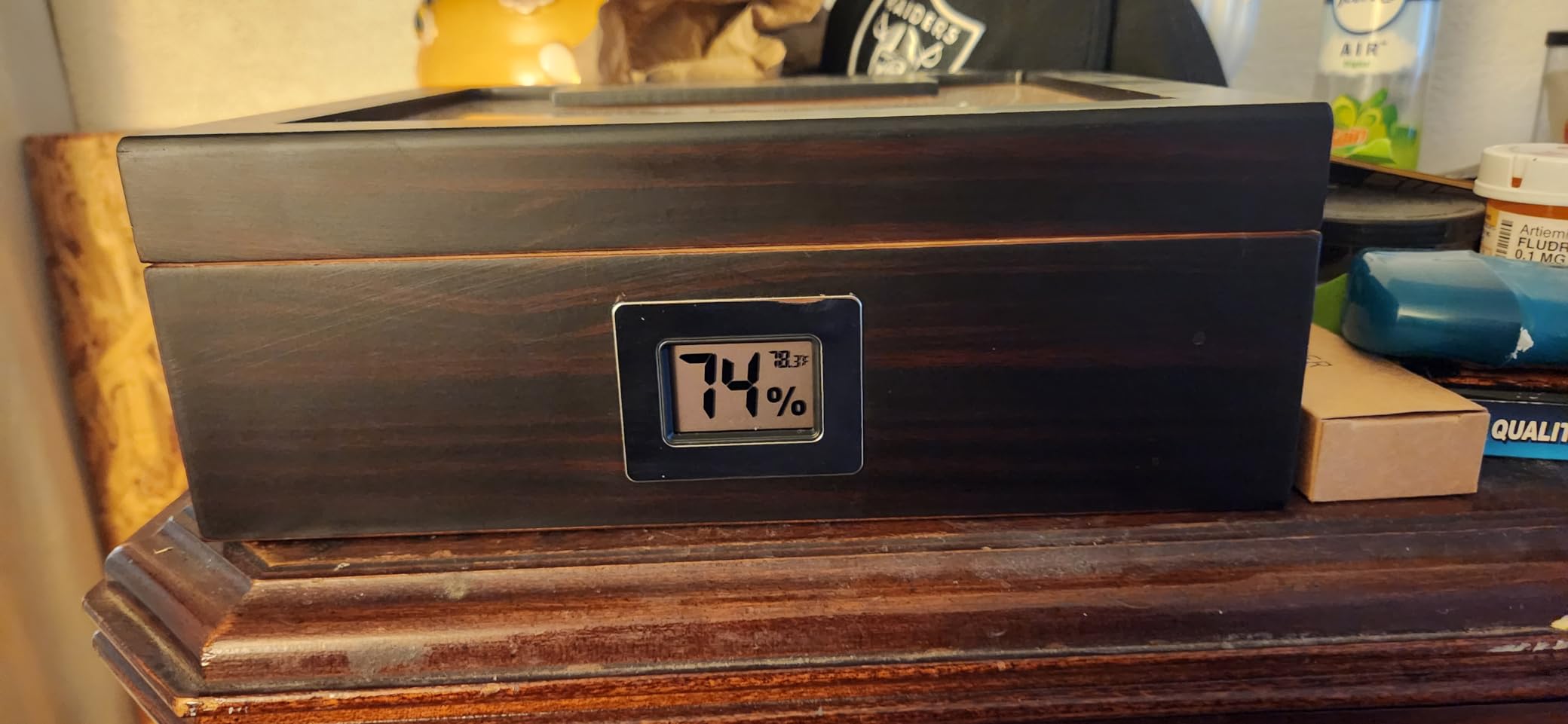 Woodronic Monogrammed Cigar Humidor for 25 Cigars, Custom Cigar Box with Hygrometer and Humidifier, Spanish Cedar Lining and Divider, Cigar Accessories, Customized Gift for Men customer photo 2