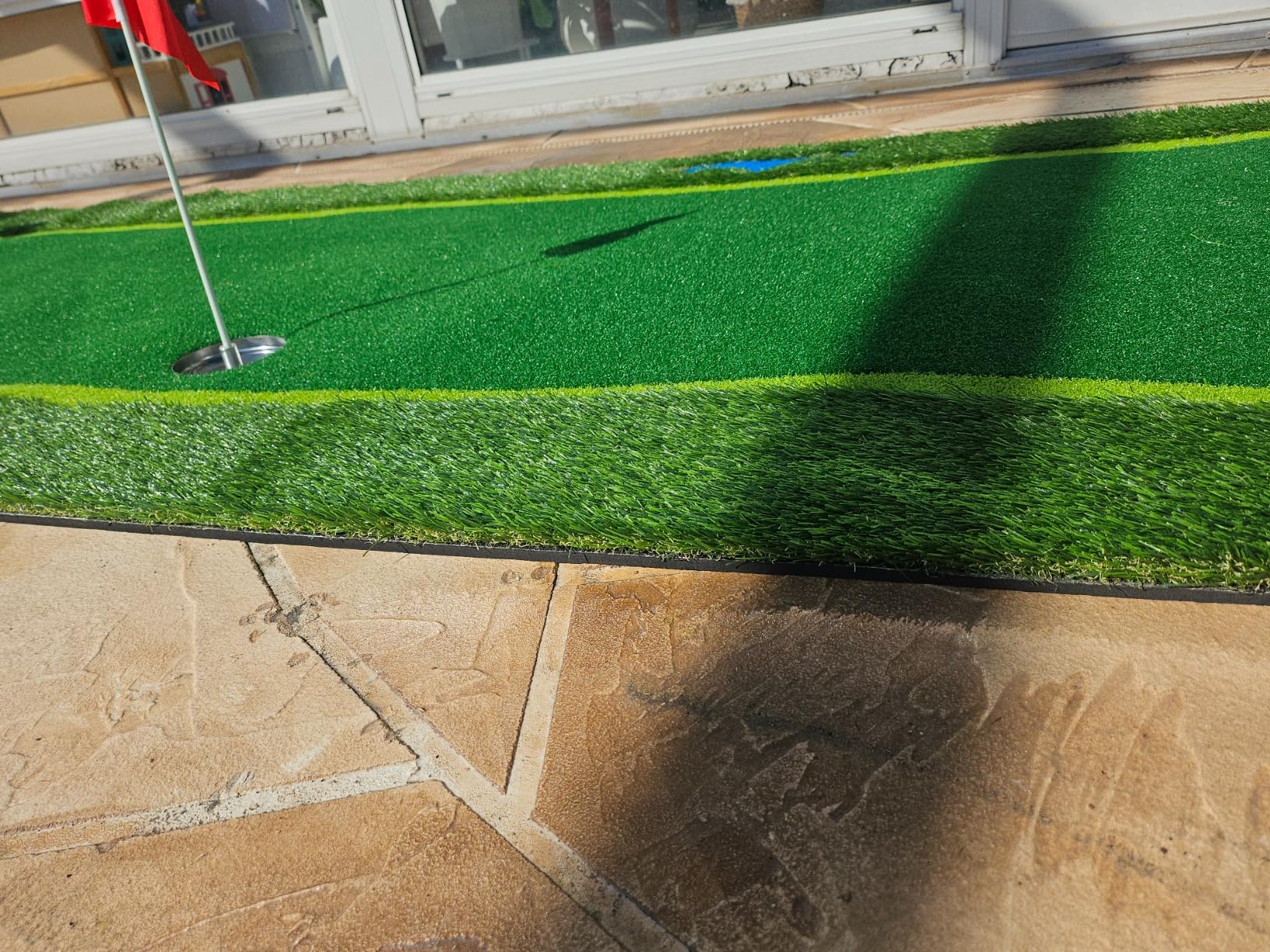 Golf Putting Green, Large Professional Golf Training Mat, Realistic Artificial Grass Turf, Golf Turf Mat with 3 Flags, Golf Game Kids, Putting Practice Green Mat for Indoor Outdoor customer photo 1