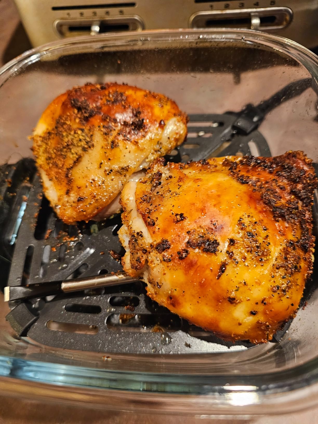 Ninja Crispi 4-in-1 Glass Air Fryer | With Non-Toxic 4QT & 6-Cup Glass Containers & Lids | Microwave, Freezer, Dishwasher Safe | 450F Max Temp | 1500 Watt | Cyberspace | FN101GY customer photo 1