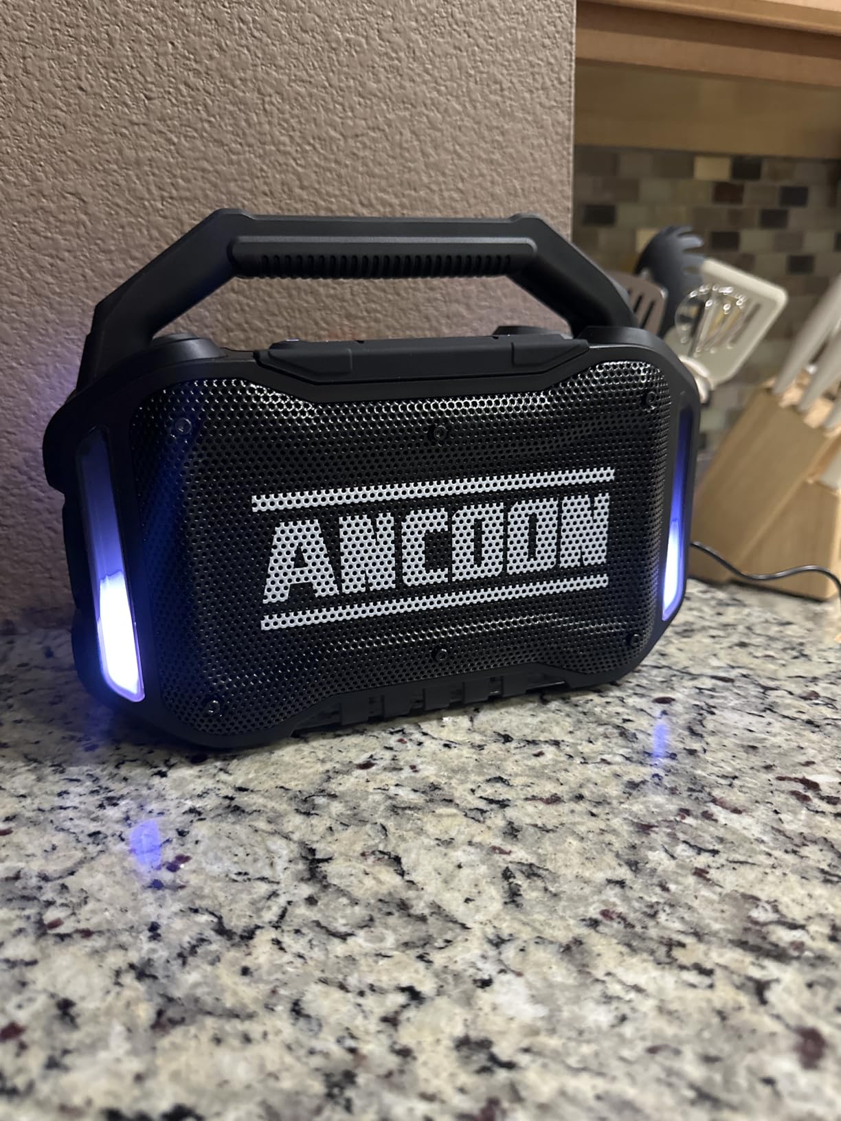 ANCOON Speakers Bluetooth Wireless: 80W(Peak) Loud Speaker with Bass, 20H Playtime, IPX6 Waterproof, Large Jobsite Speakers for Work, Outdoor, Workshop, Garage customer photo 1